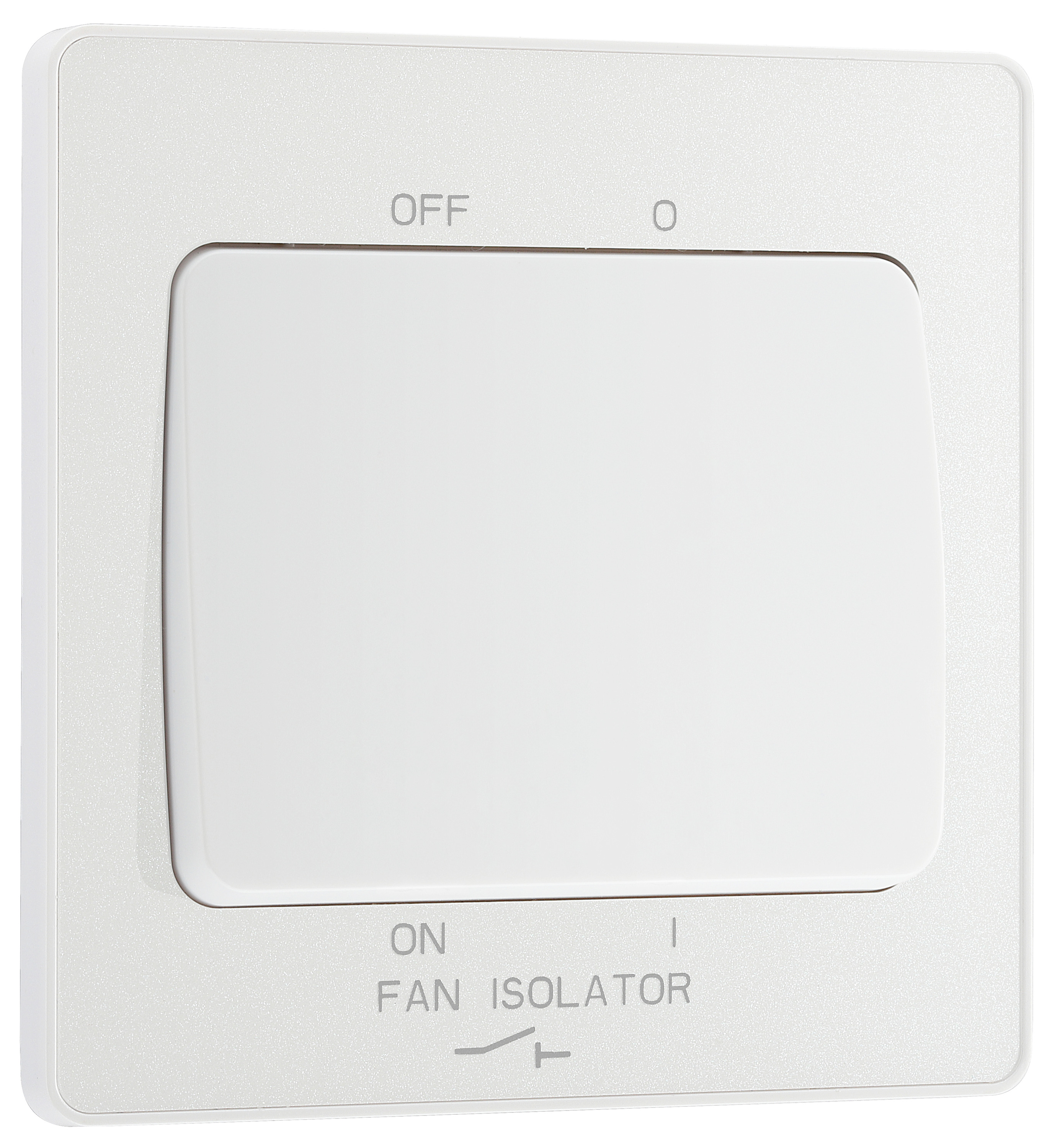 BG Evolve 10A Triple Pole Fan Isolator Switch - Pearlescent White