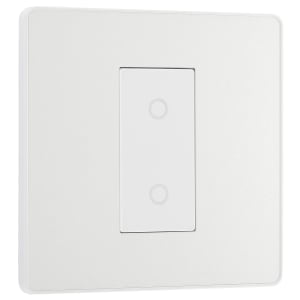 BG Evolve Pearlescent White 2 Way Secondary Single Touch Dimmer Switch - 200W