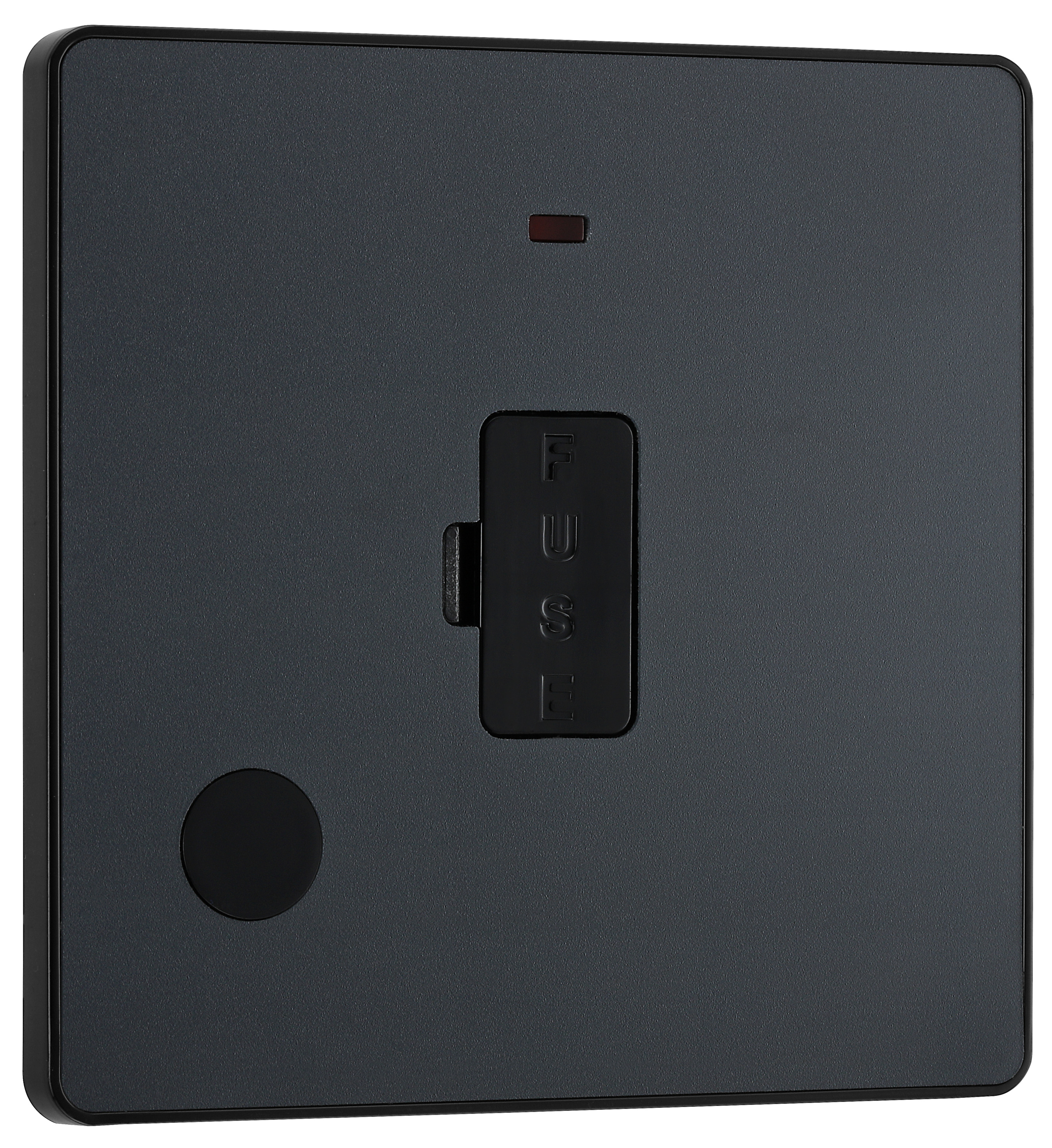 Image of BG Evolve Matt Grey 13A Unswitched Fused Connection Unit with Power Led Indicator & Flex Outlet
