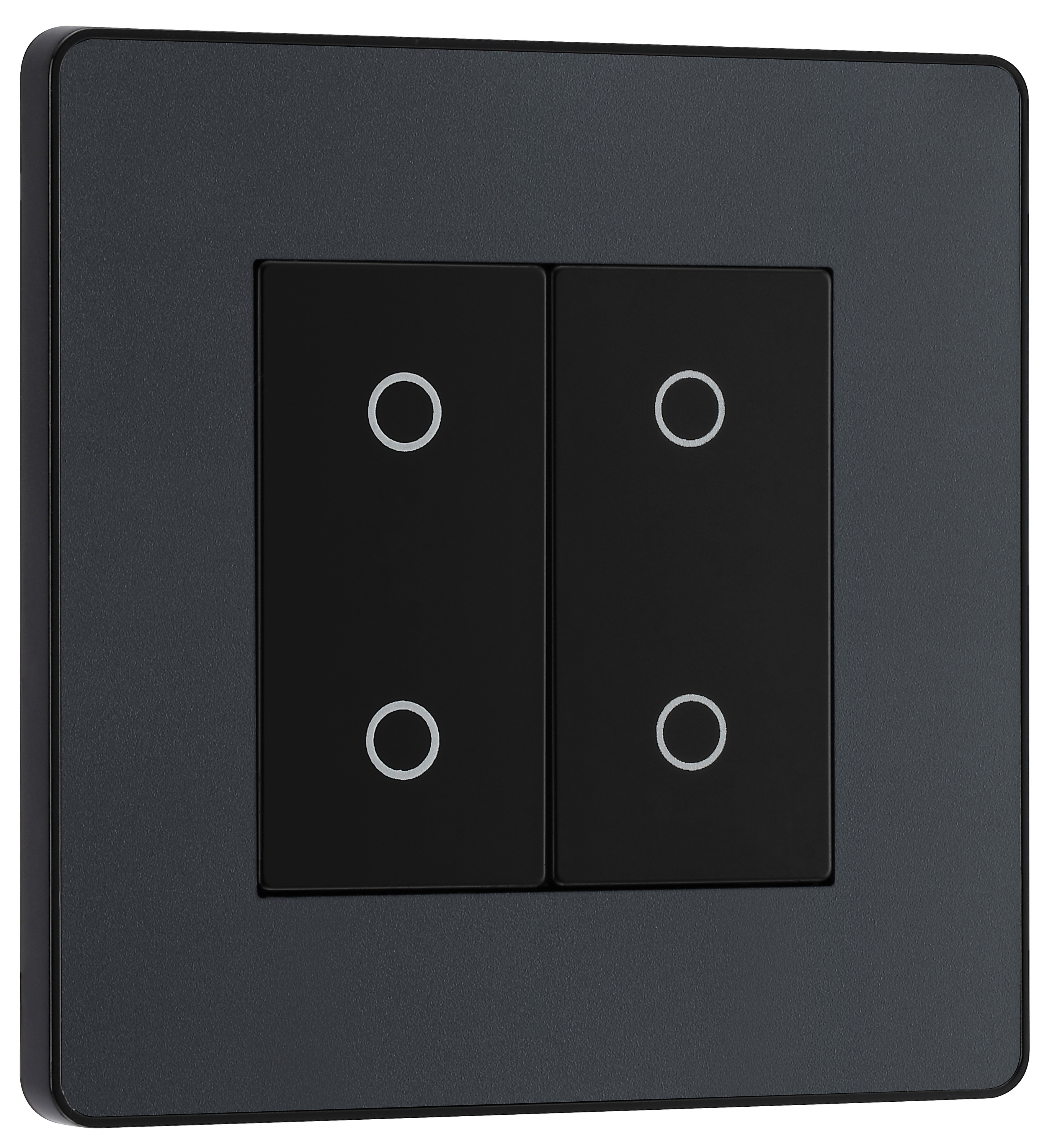 BG Evolve Master Matt Grey 2 Way Double Touch Dimmer Switch - 200W