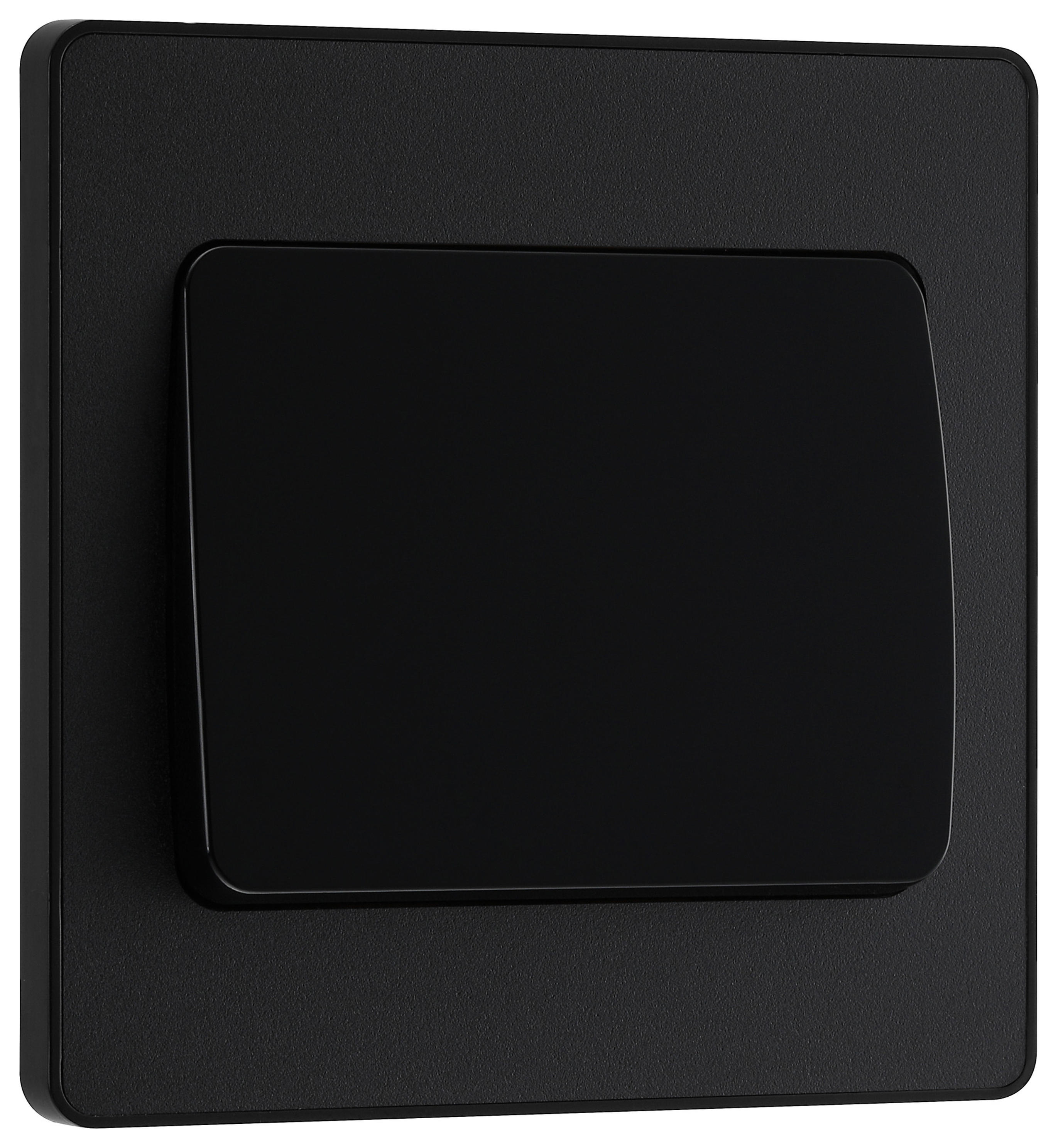 BG Evolve Matt Black 20A 16Ax Wide Rocker Single Light Switch - 2 Way