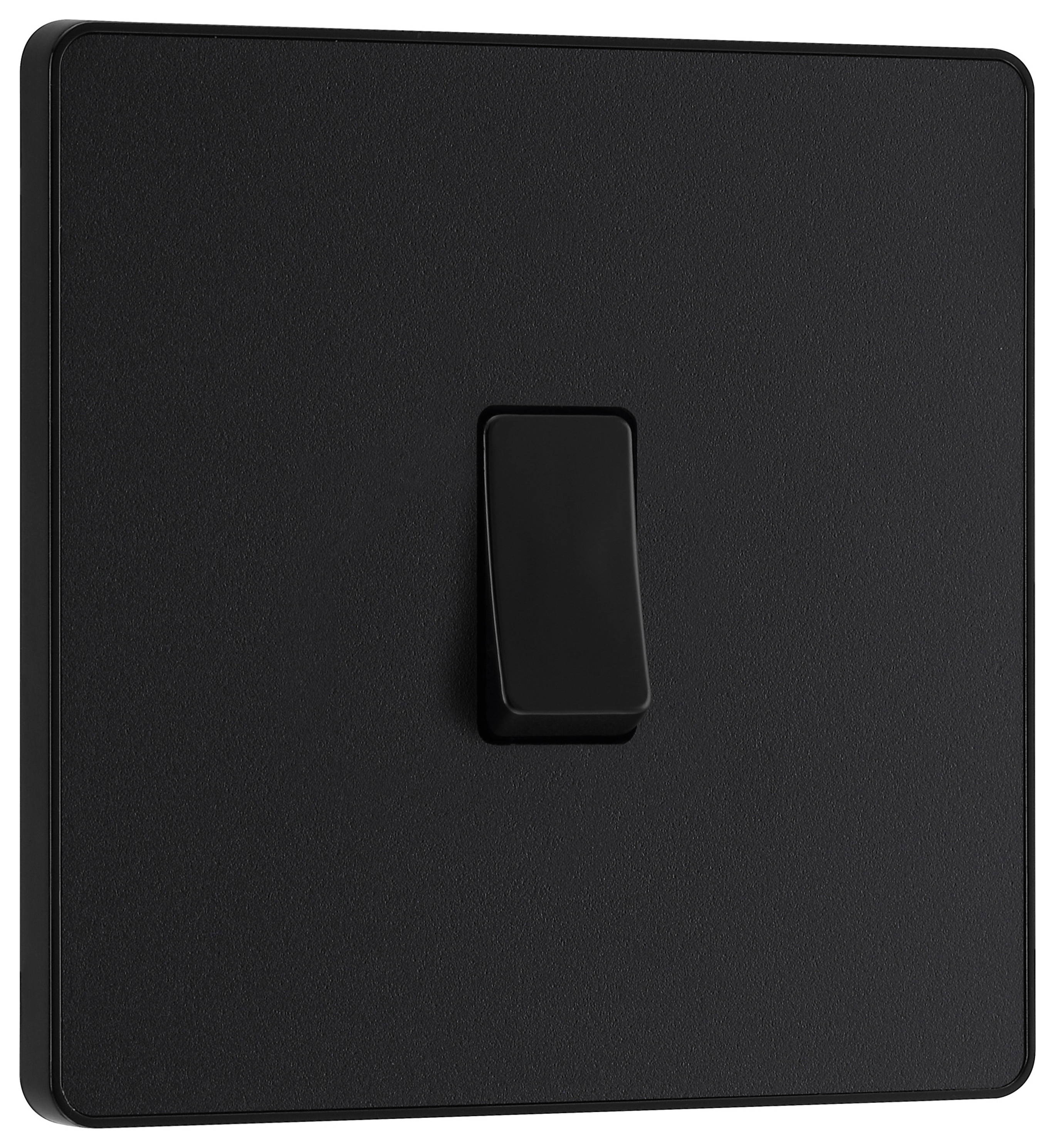 BG Evolve Matt Black 20A 16Ax Single Intermediate Light Switch