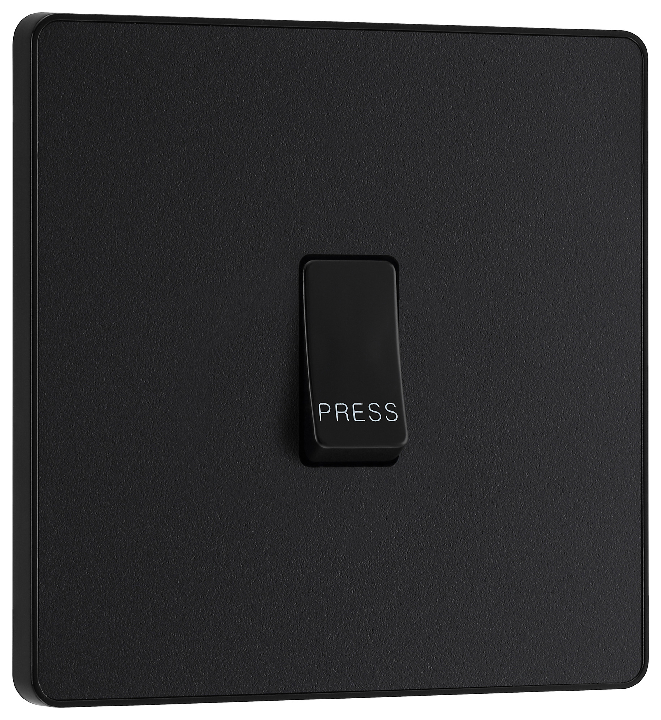 BG Evolve 10A Single Press Switch - Matt Black