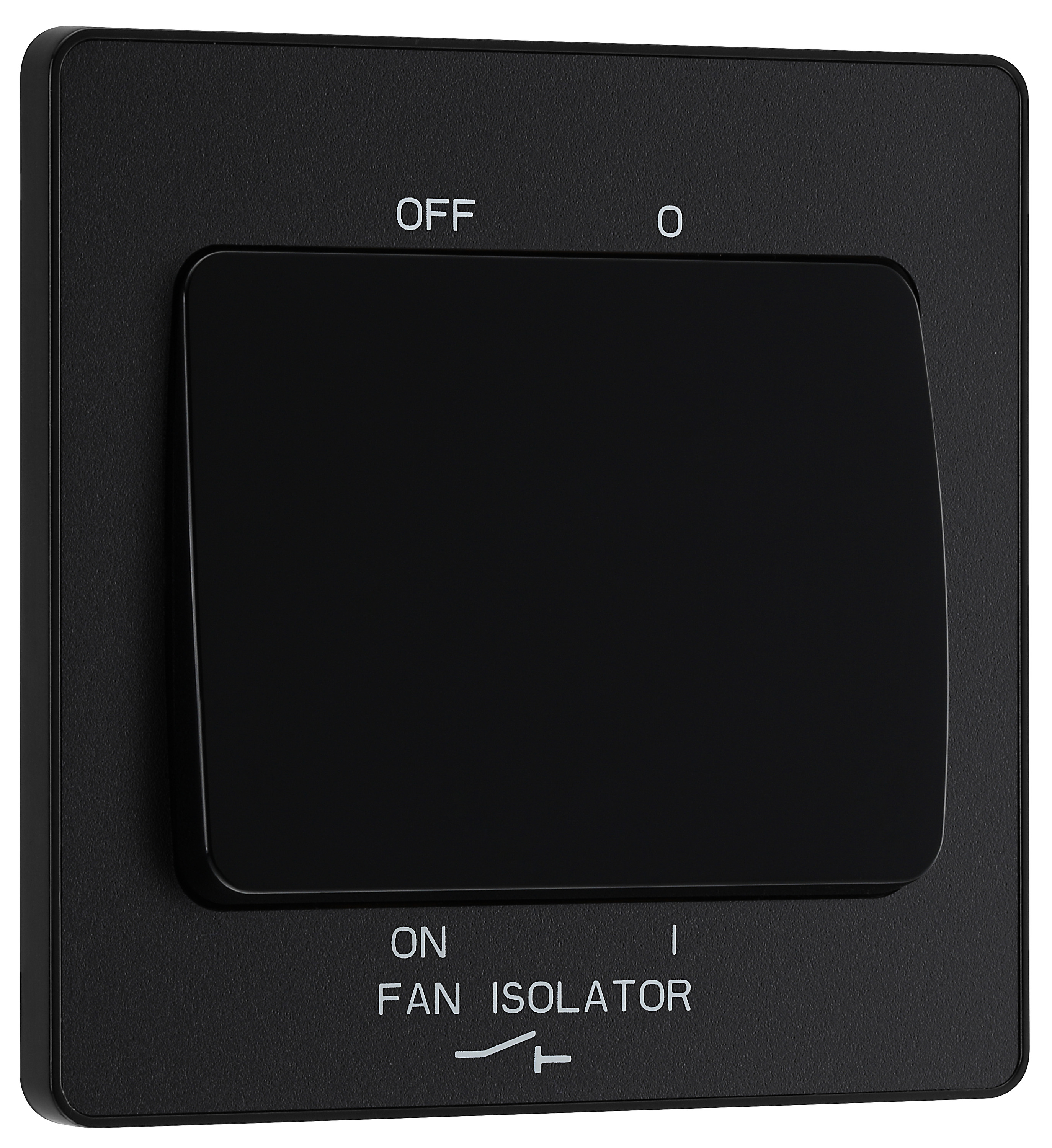 Image of BG Evolve Matt Black 10A Triple Pole Fan Isolator Switch