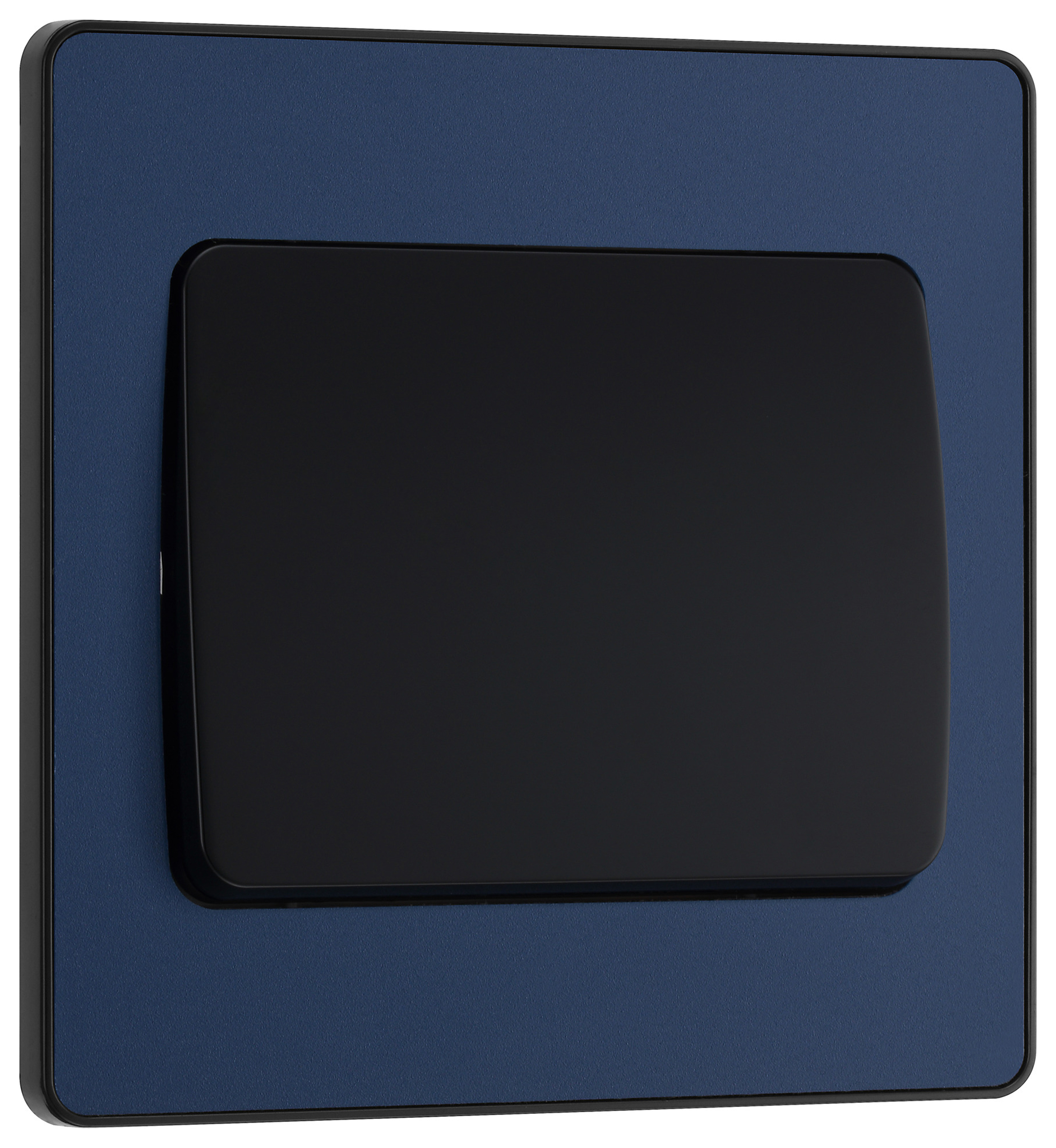 BG Evolve Matt Blue 20A 16Ax Wide Rocker Single Light Switch - 2 Way