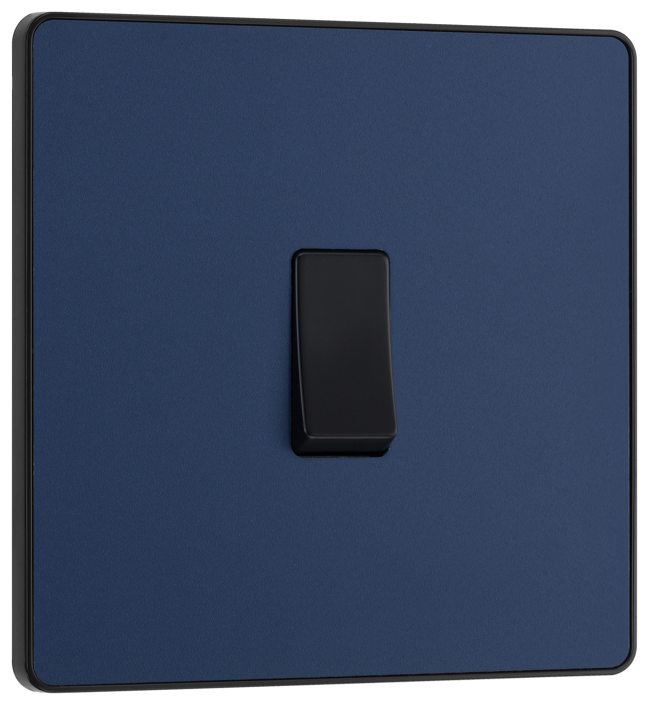 Image of BG Evolve Matt Blue 20A 16Ax Single Light Switch - 2 Way