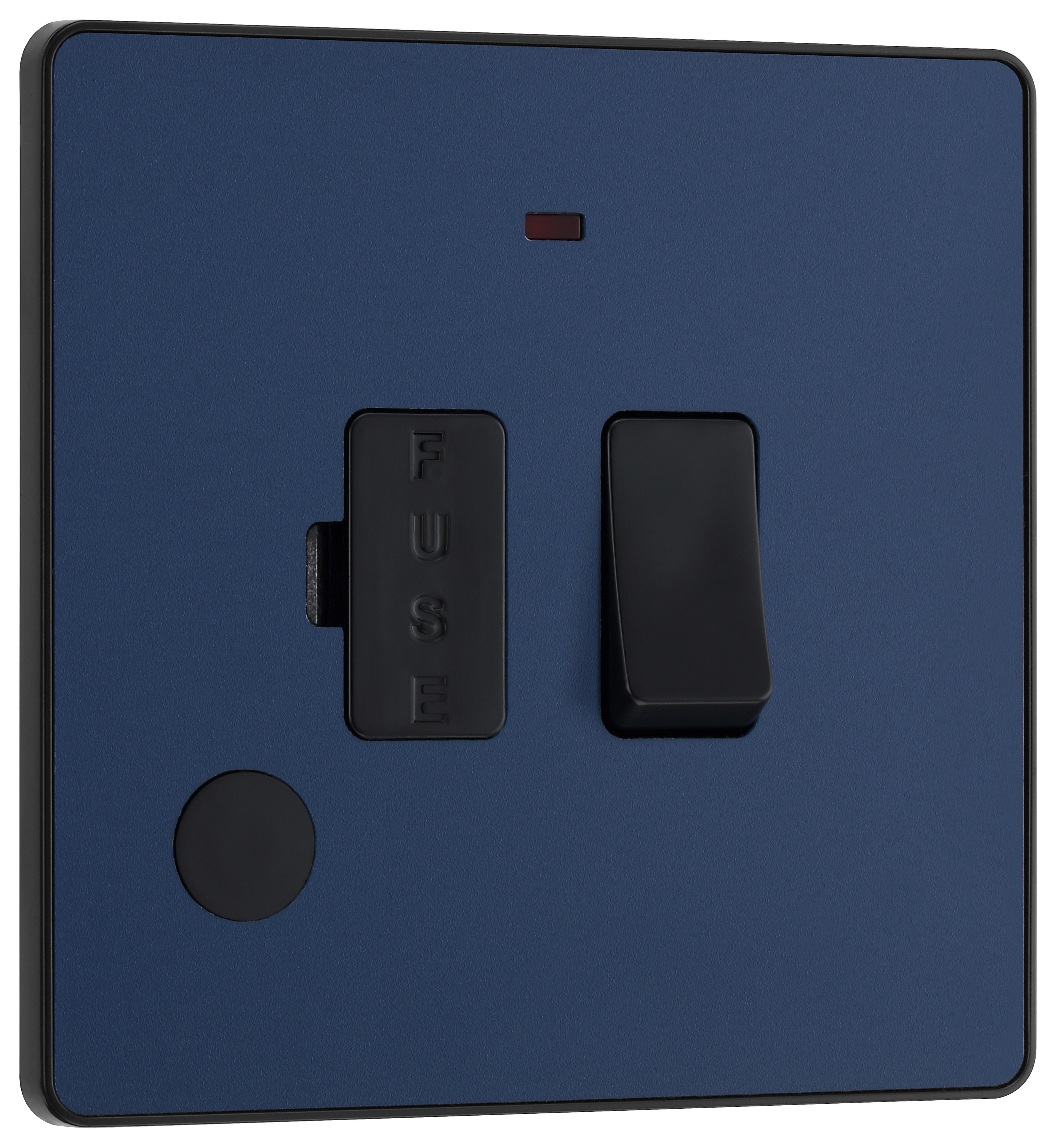 Image of BG Evolve Matt Blue 13A Switched Fused Connection Unit with Power Led Indicator & Flex Outlet