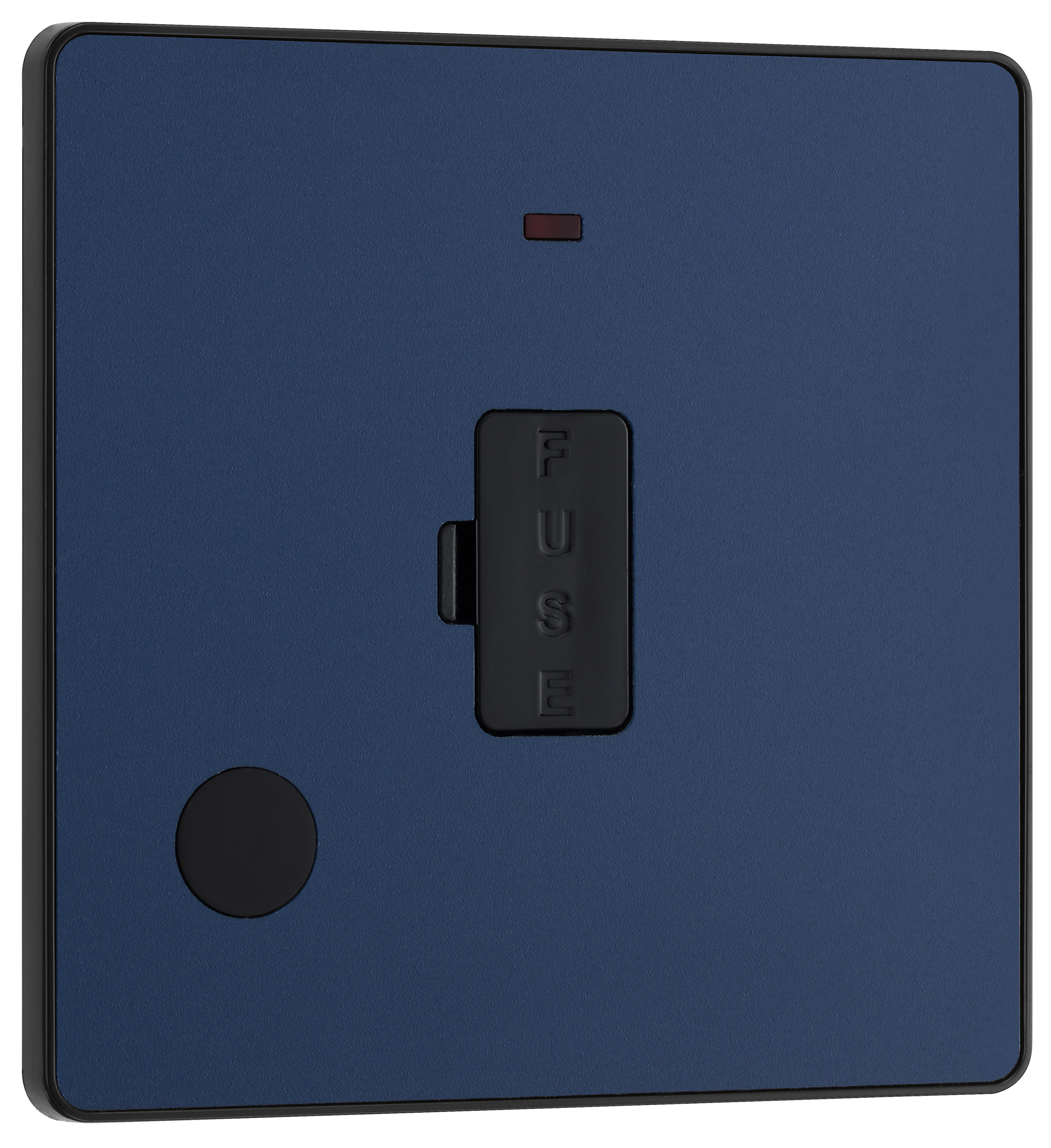Image of BG Evolve Matt Blue 13A Unswitched Fused Connection Unit with Power Led Indicator & Flex Outlet