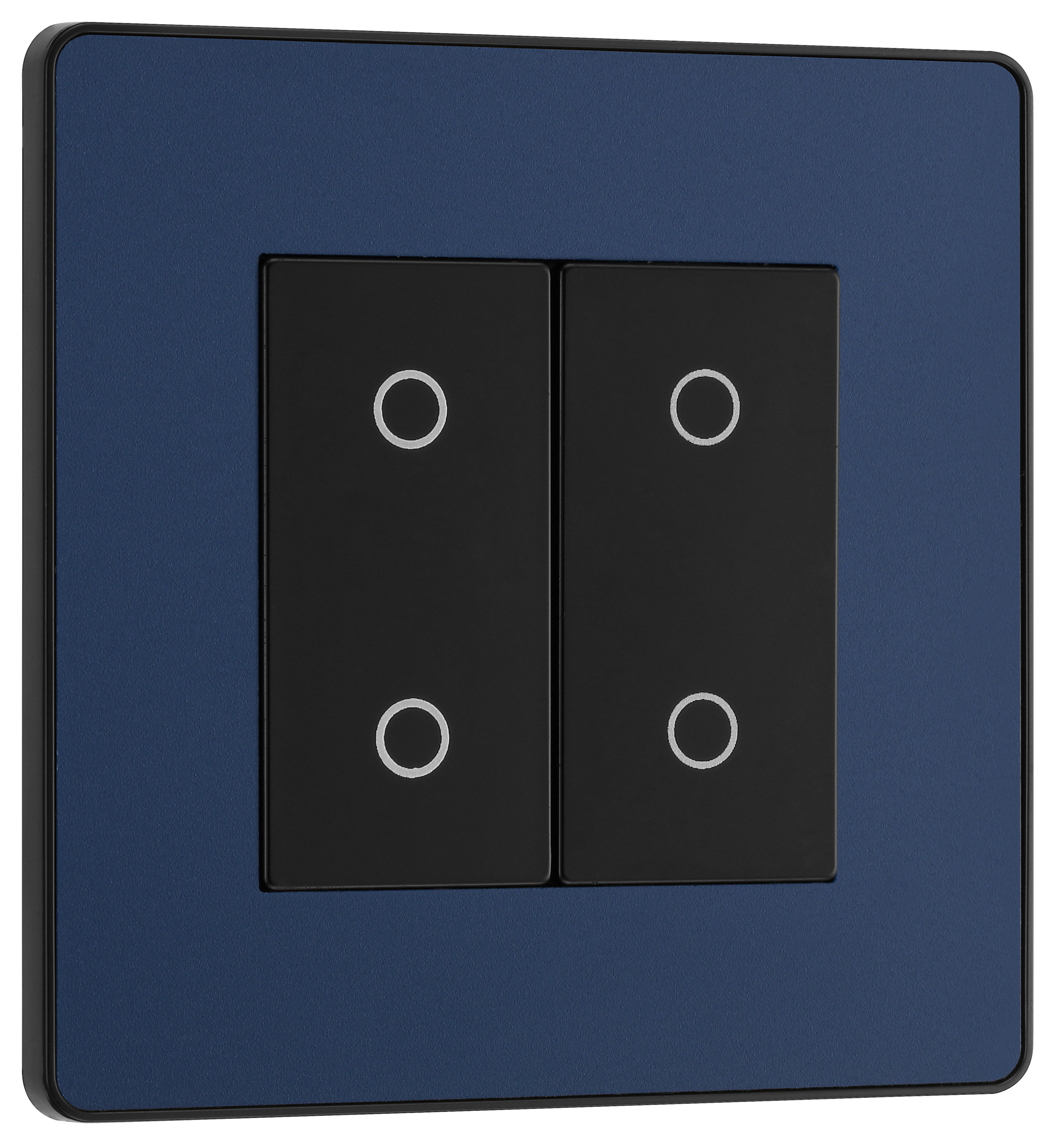 Image of BG Evolve Master Matt Blue 2 Way Double Touch Dimmer Switch - 200W