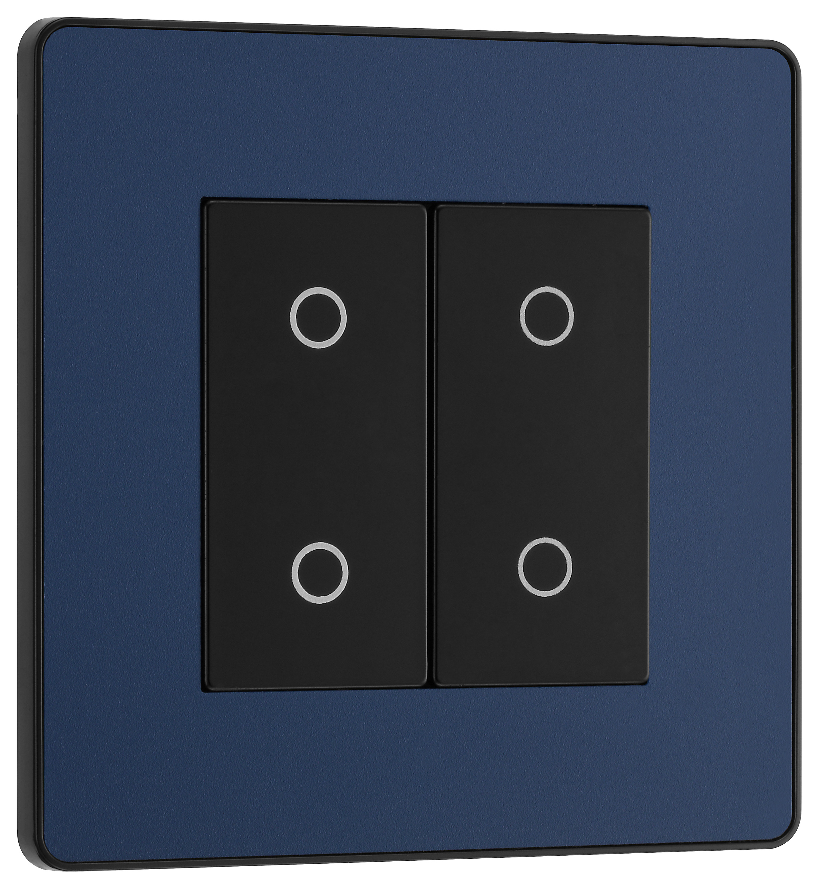 BG Evolve Master Matt Blue 2 Way Double Touch Dimmer Switch - 200W