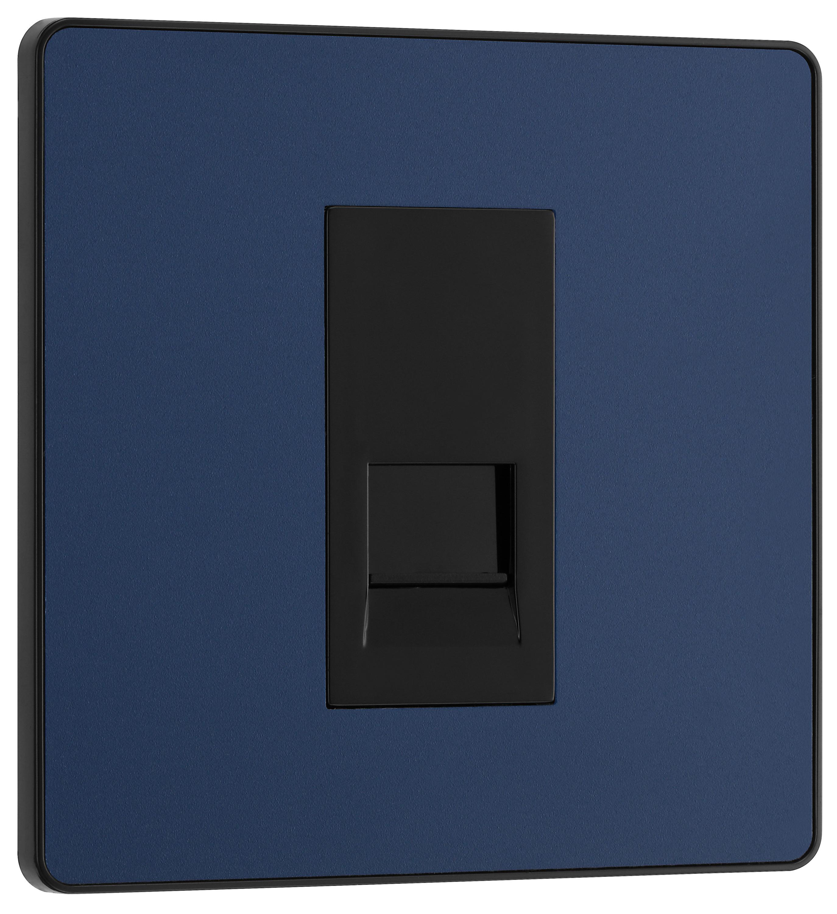 BG Evolve Master Matt Blue Single Telephone Socket