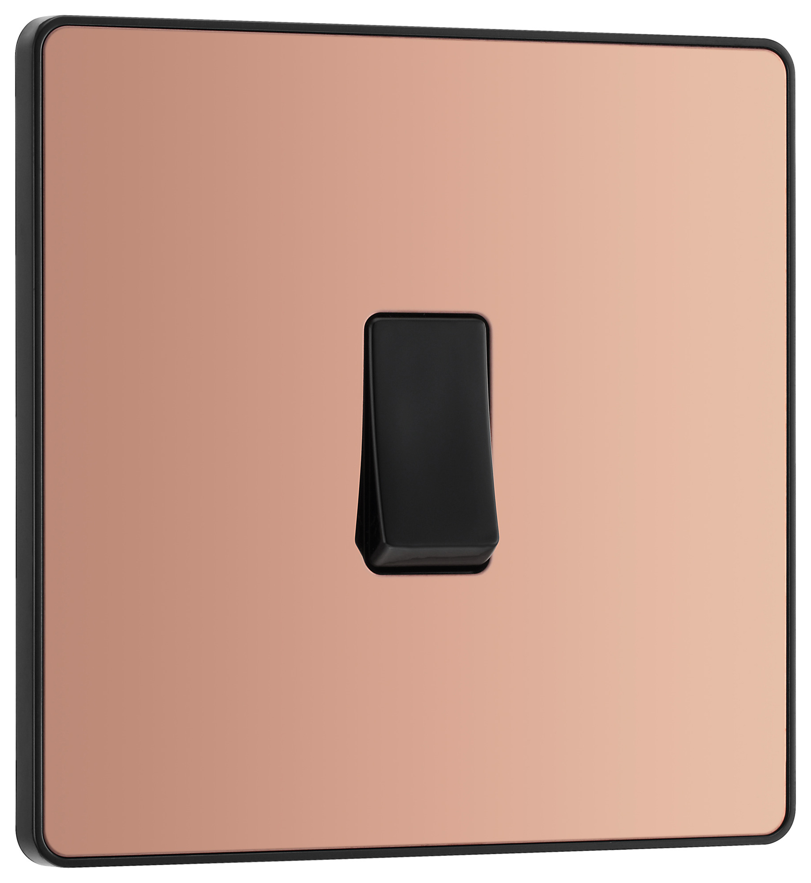 BG Evolve 2 Way 20A 16Ax Single Light Switch - Polished Copper