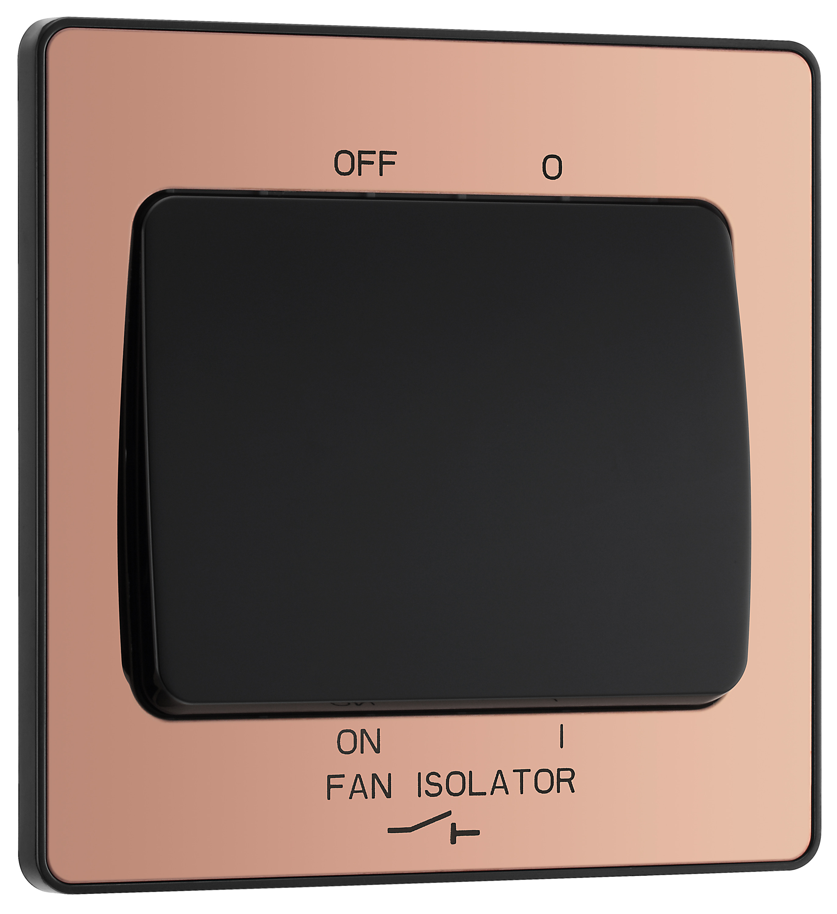 BG Evolve 10A Triple Pole Fan Isolator Switch - Polished Copper