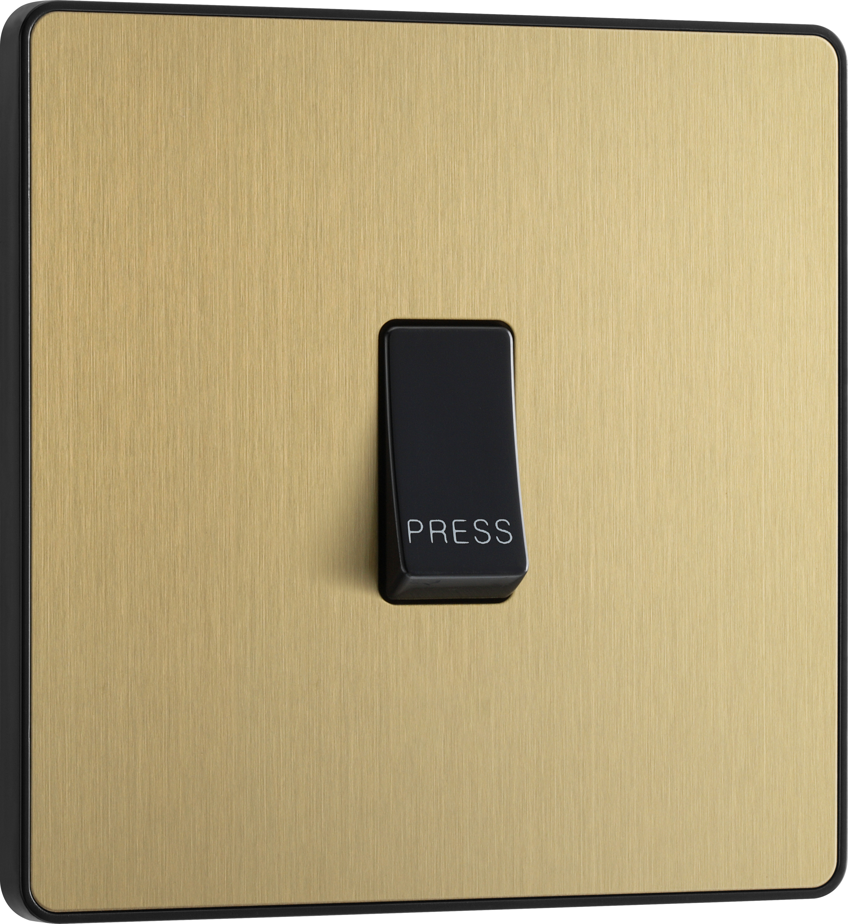 Image of BG Evolve Brushed Brass 10A Single Press Switch