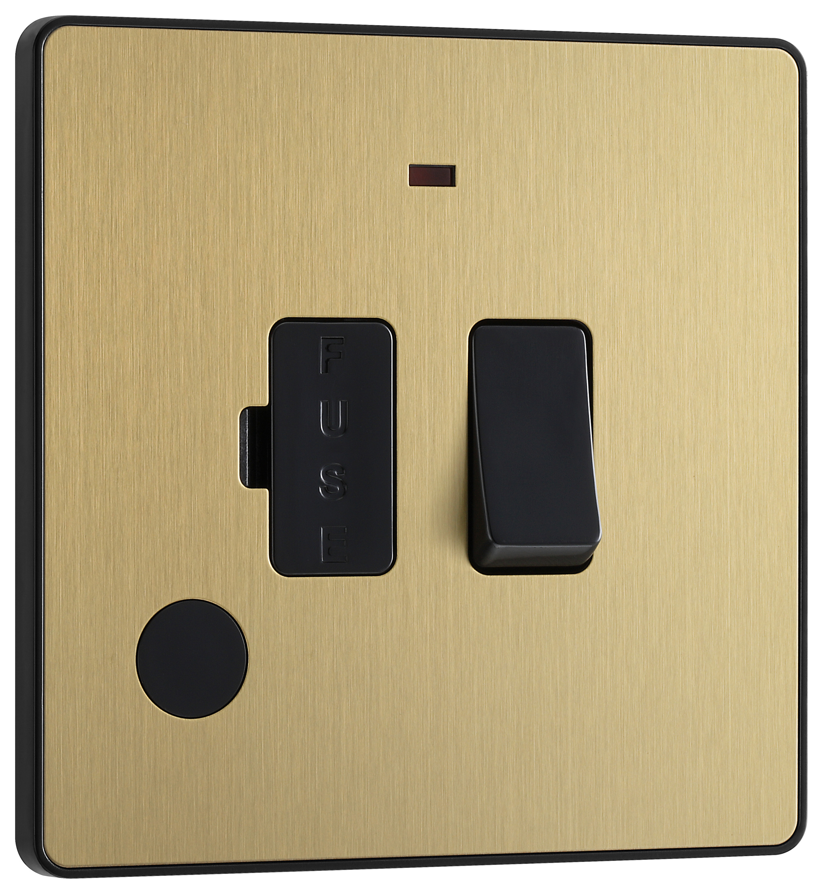 BG Evolve 13A Switched Fused Connection Unit with Power Led Indicator & Flex Outlet - Brushed Brass