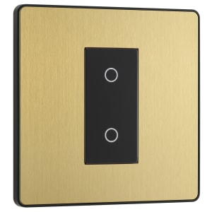 Image of BG Evolve Master Brushed Brass 2 Way Single Touch Dimmer Switch - 200W