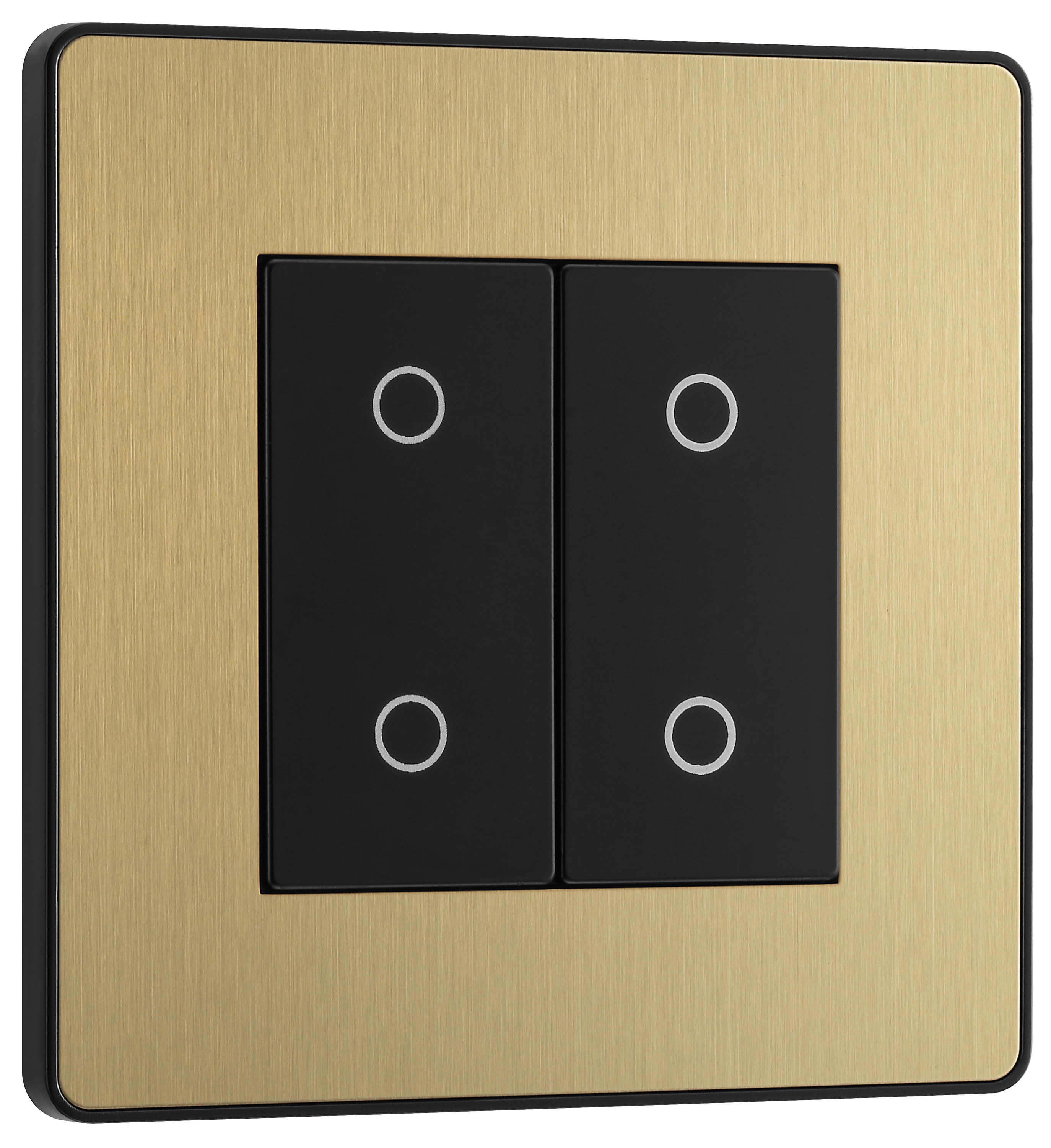 BG Evolve Master Brushed Brass 2 Way Double Touch Dimmer Switch - 200W