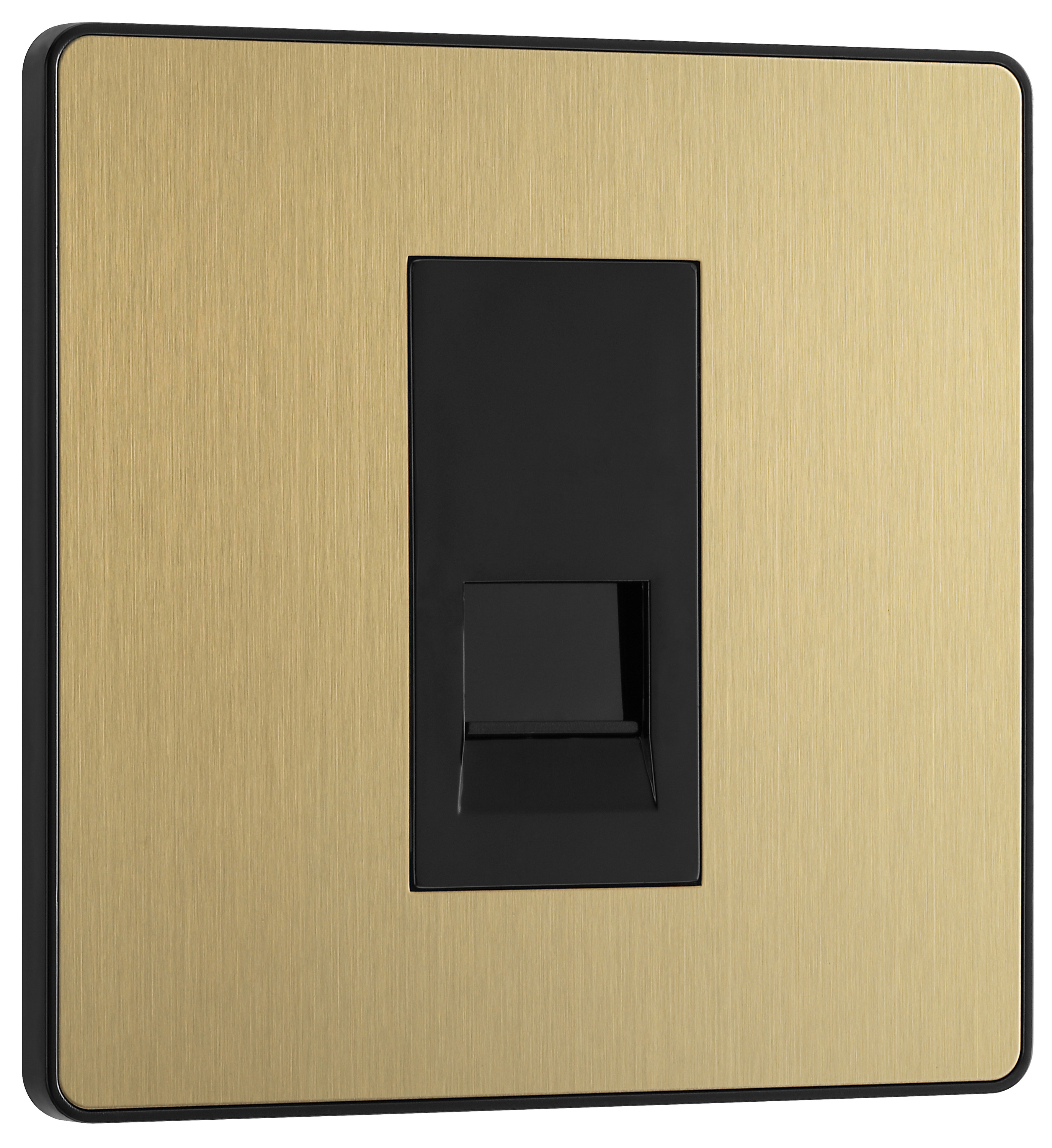 Image of BG Evolve Brushed Brass Single Master Telephone Socket