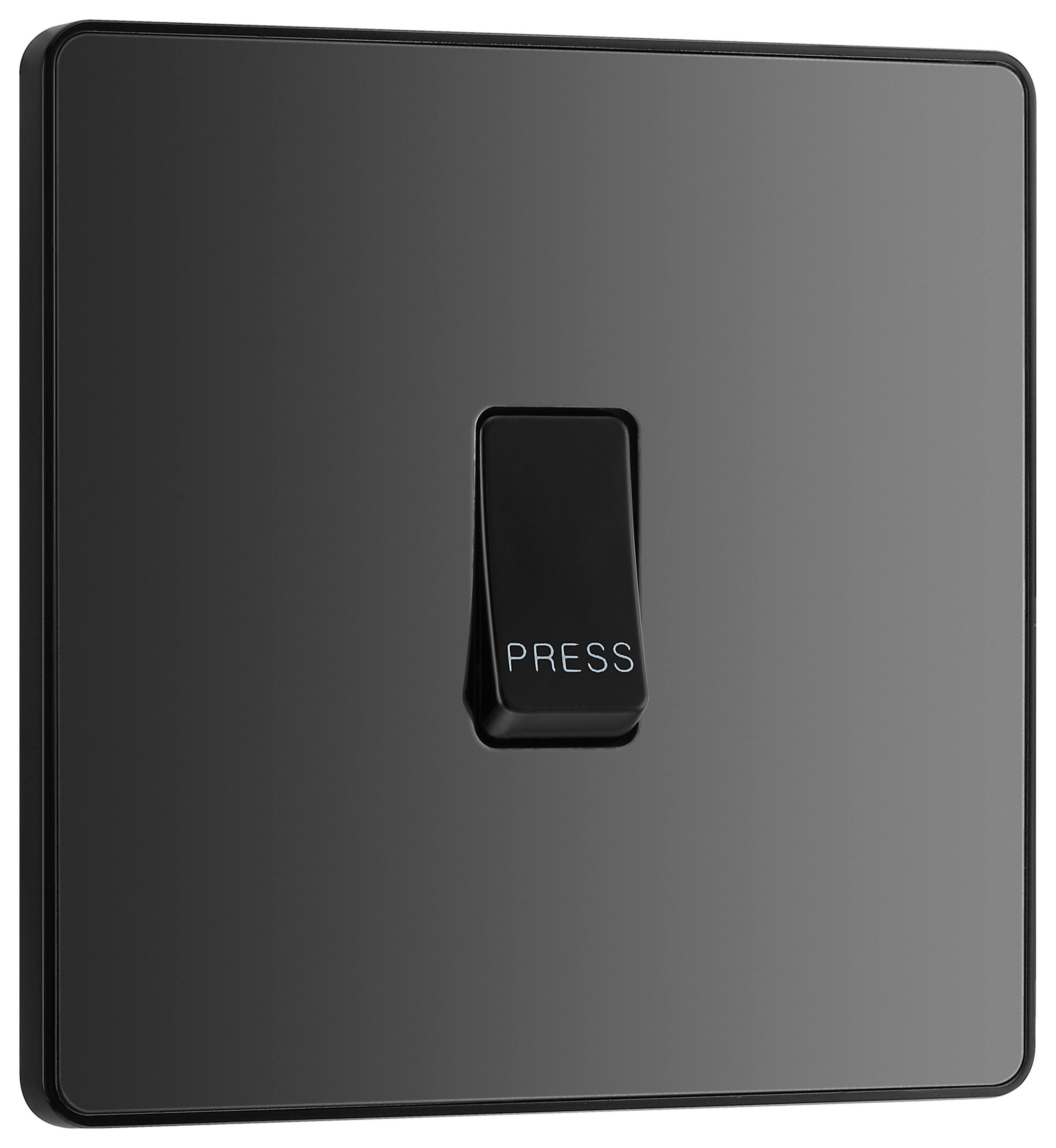 Image of BG Evolve Black Chrome 10A Single Press Switch