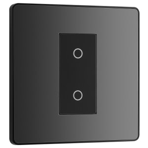 BG Evolve Secondary Black Chrome 2 Way Single Touch Dimmer Switch - 200W