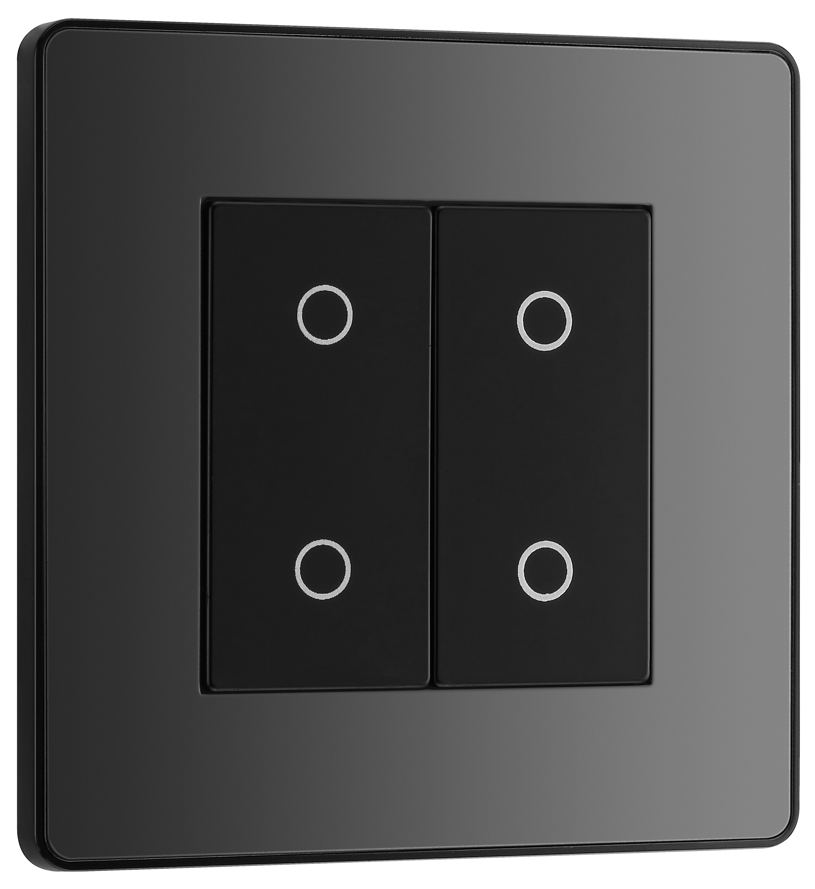 BG Evolve Secondary Black Chrome 2 Way Double Touch Dimmer Switch - 200W