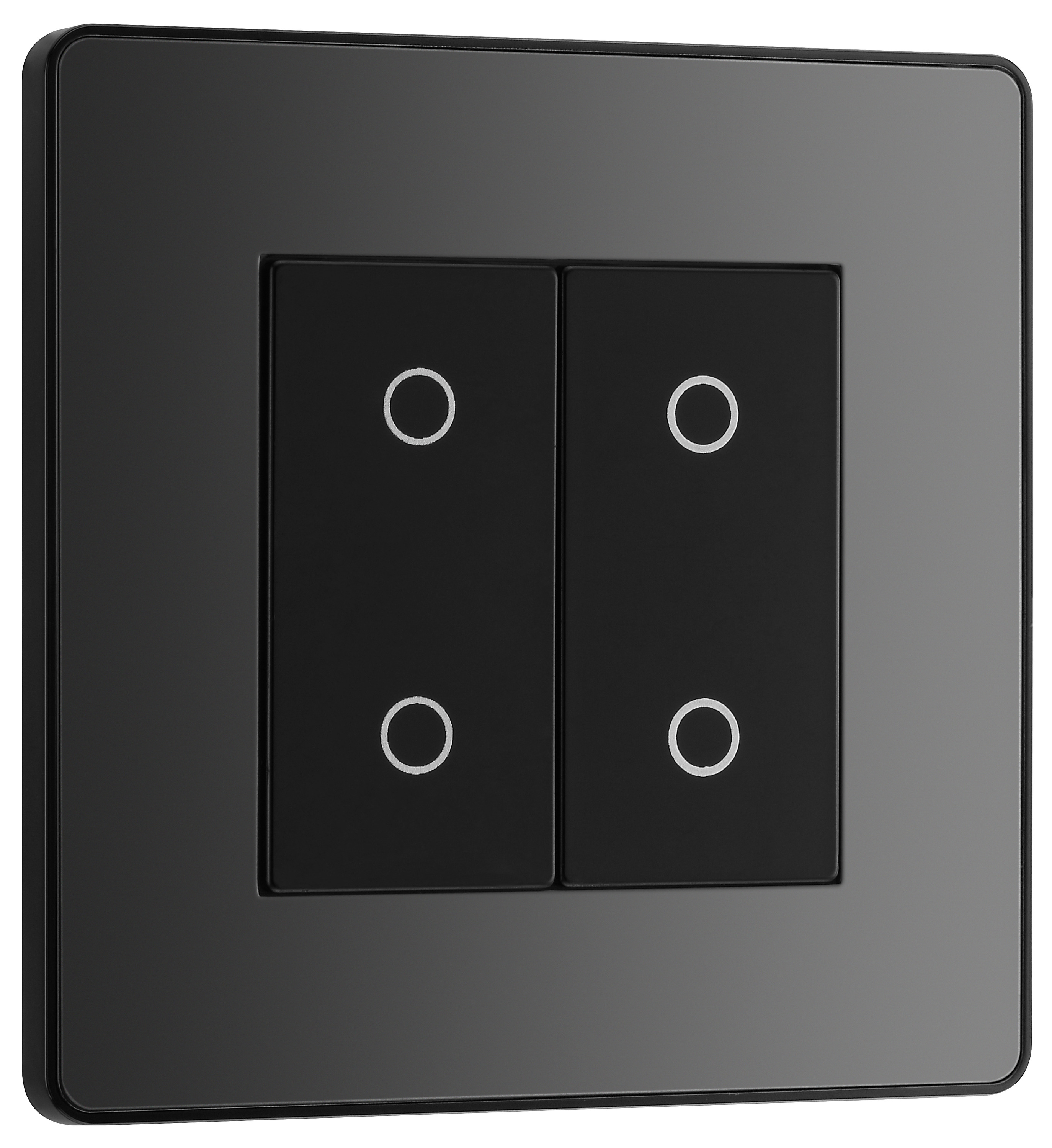 BG Evolve Secondary Black Chrome 2 Way Double Touch Dimmer Switch - 200W
