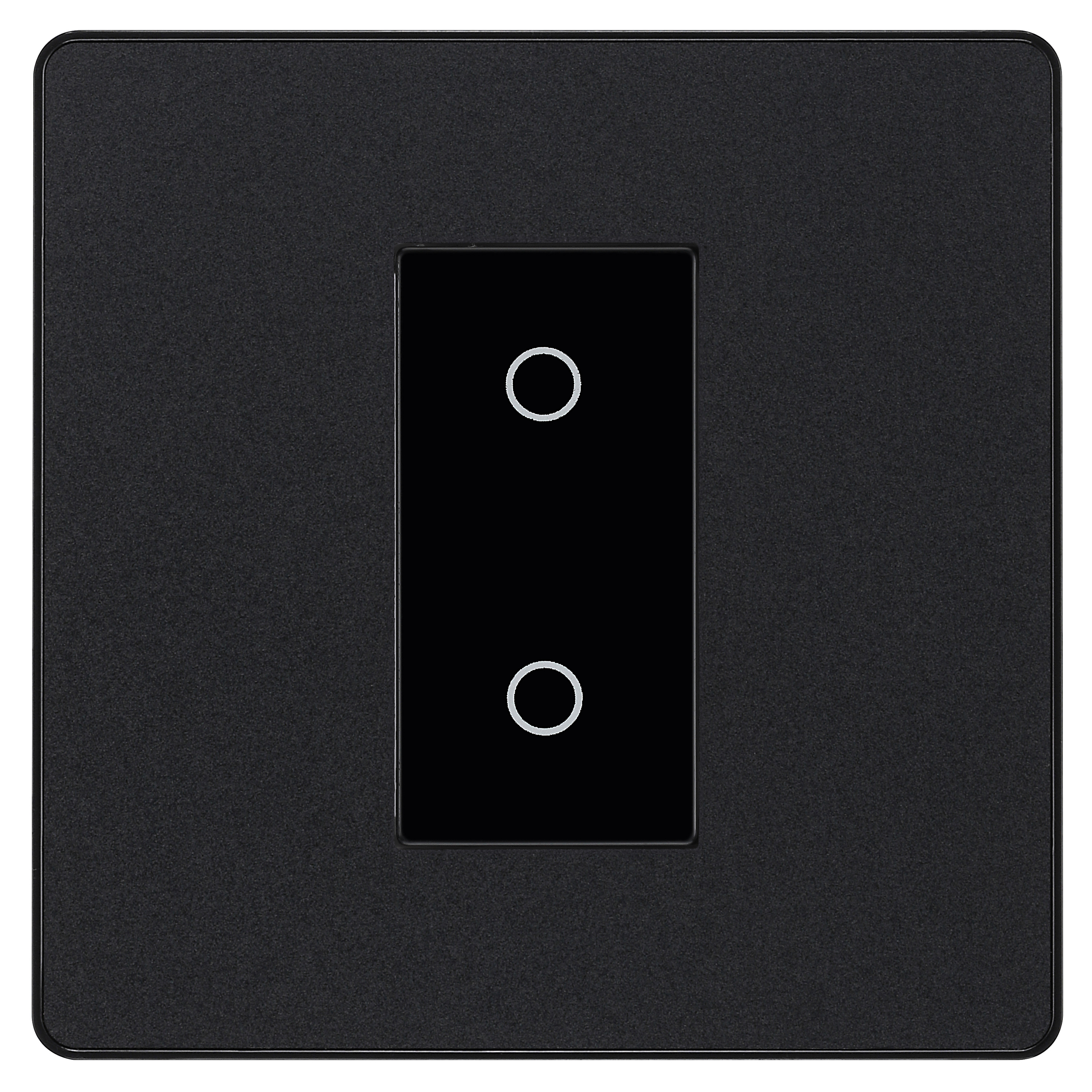 Image of BG Evolve Master Matt Black 2 Way Double Touch Dimmer Switch - 200W