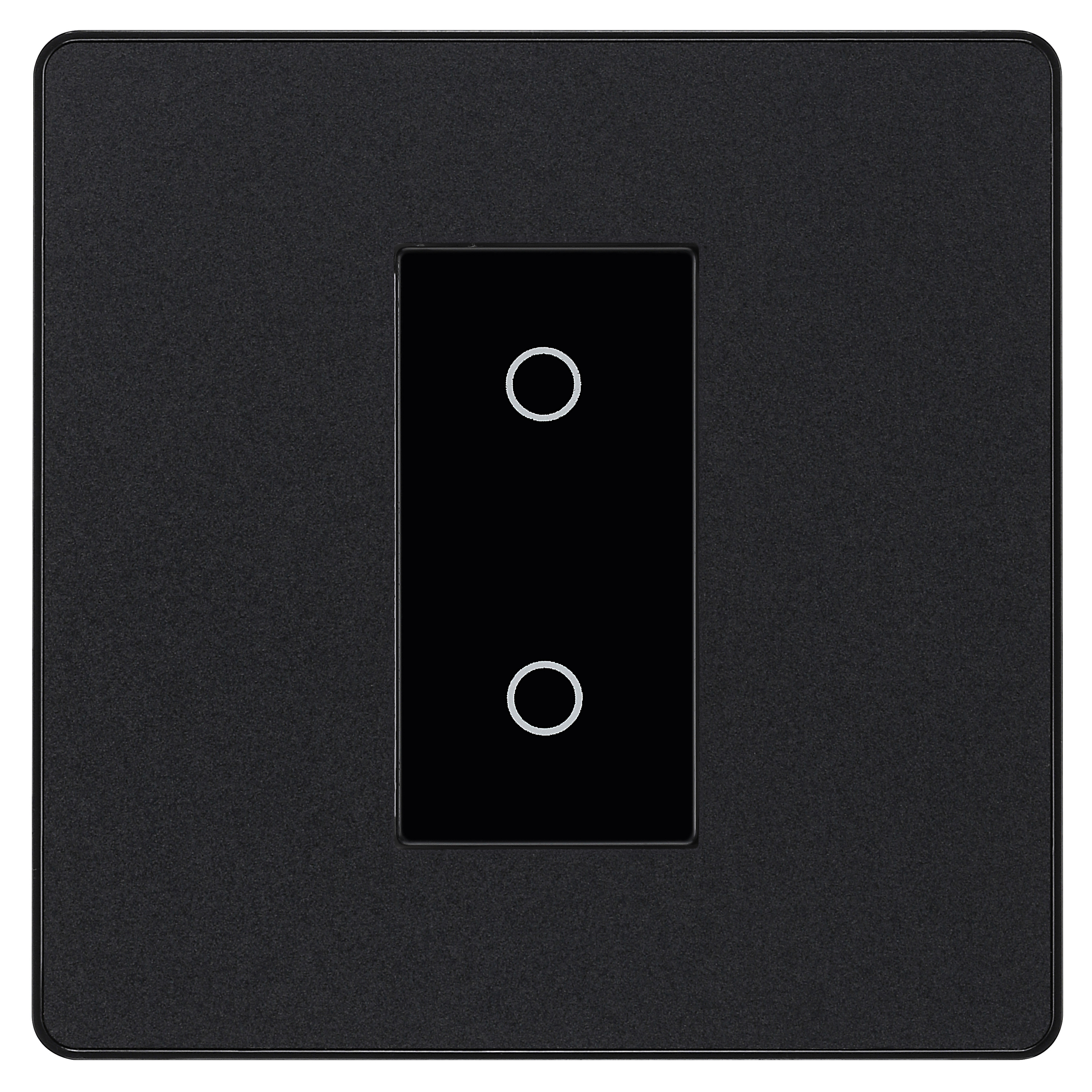 BG Evolve Master Matt Black 2 Way Double Touch Dimmer Switch - 200W