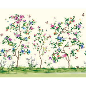 Origin Murals Oriental Flower Tree Ivory Wall Mural - 3 x 2.4m