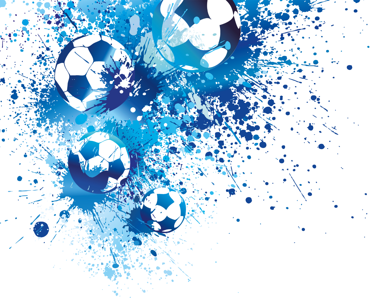 Image of Origin Murals Football Splash Blue Wall Mural - 3 x 2.4m