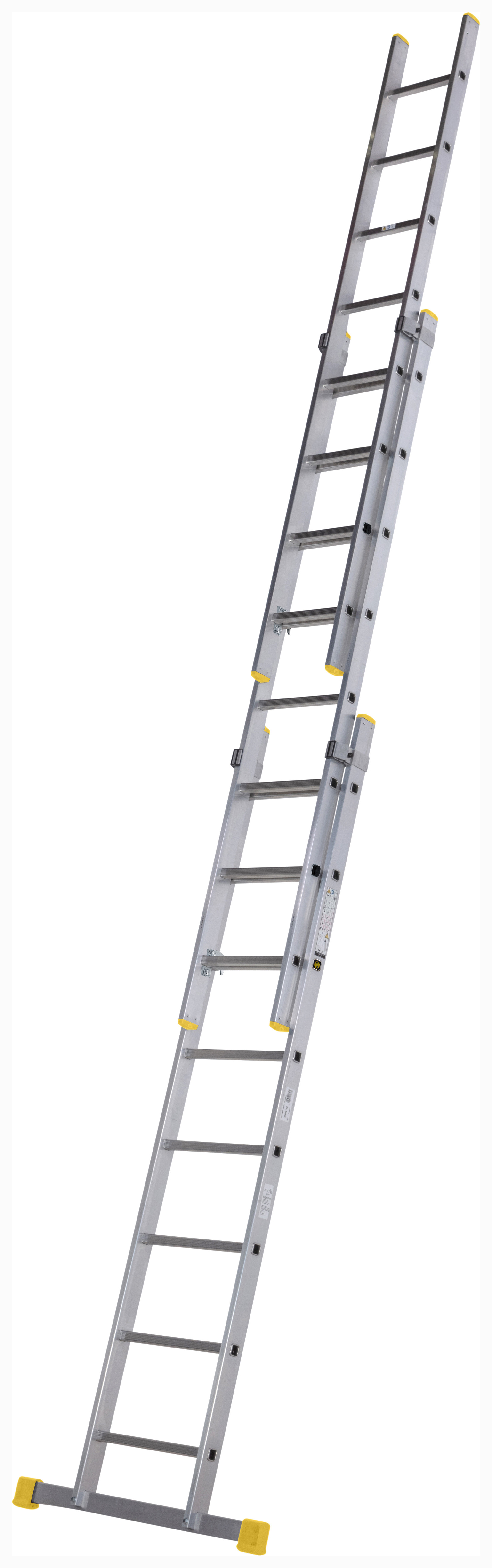 Image of Werner Professional 3 Section Aluminium Extension Ladder - 2.45m