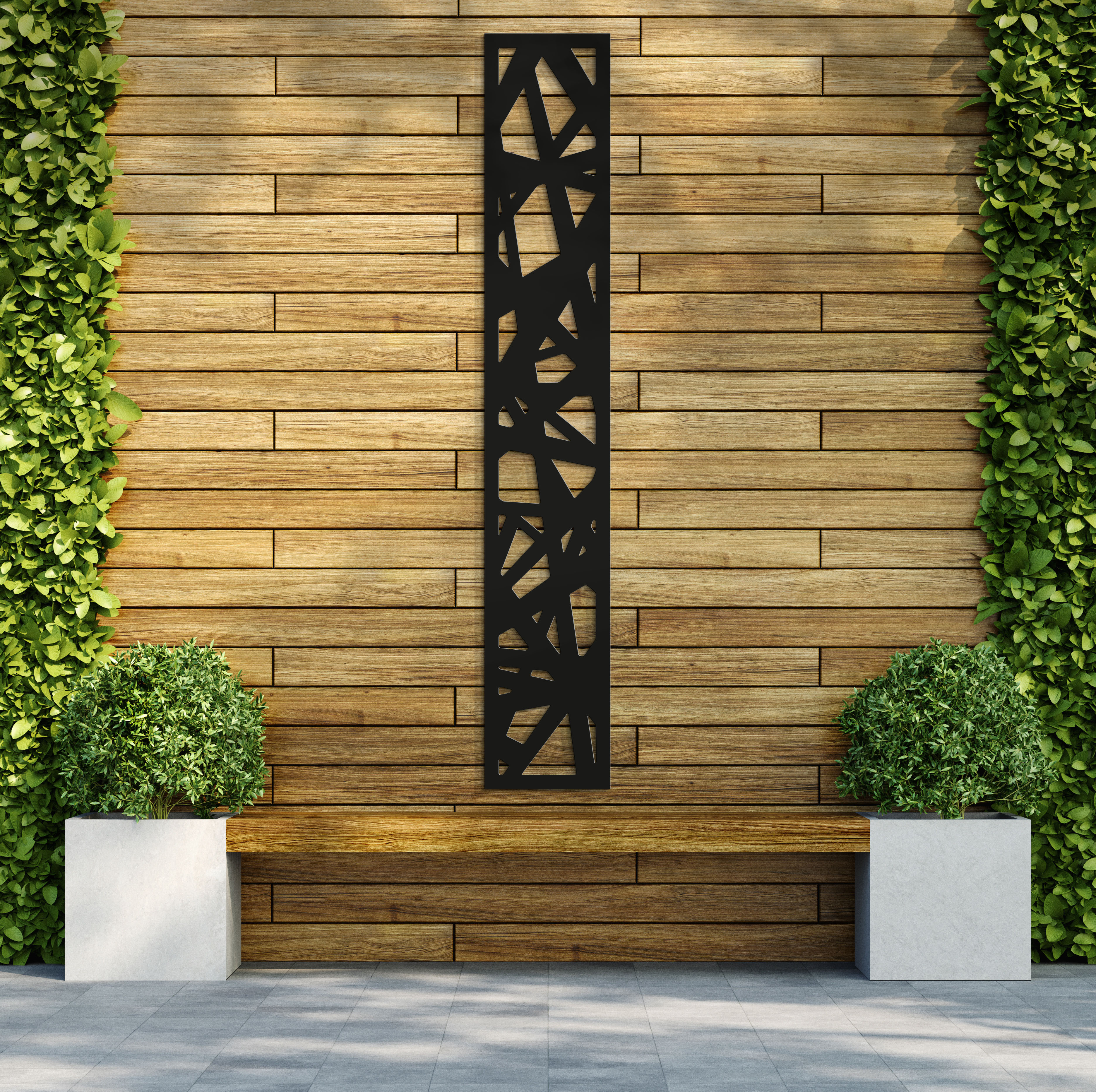 Image of Aztec Anthracite Decorative Garden Screen - 1800 x 300mm