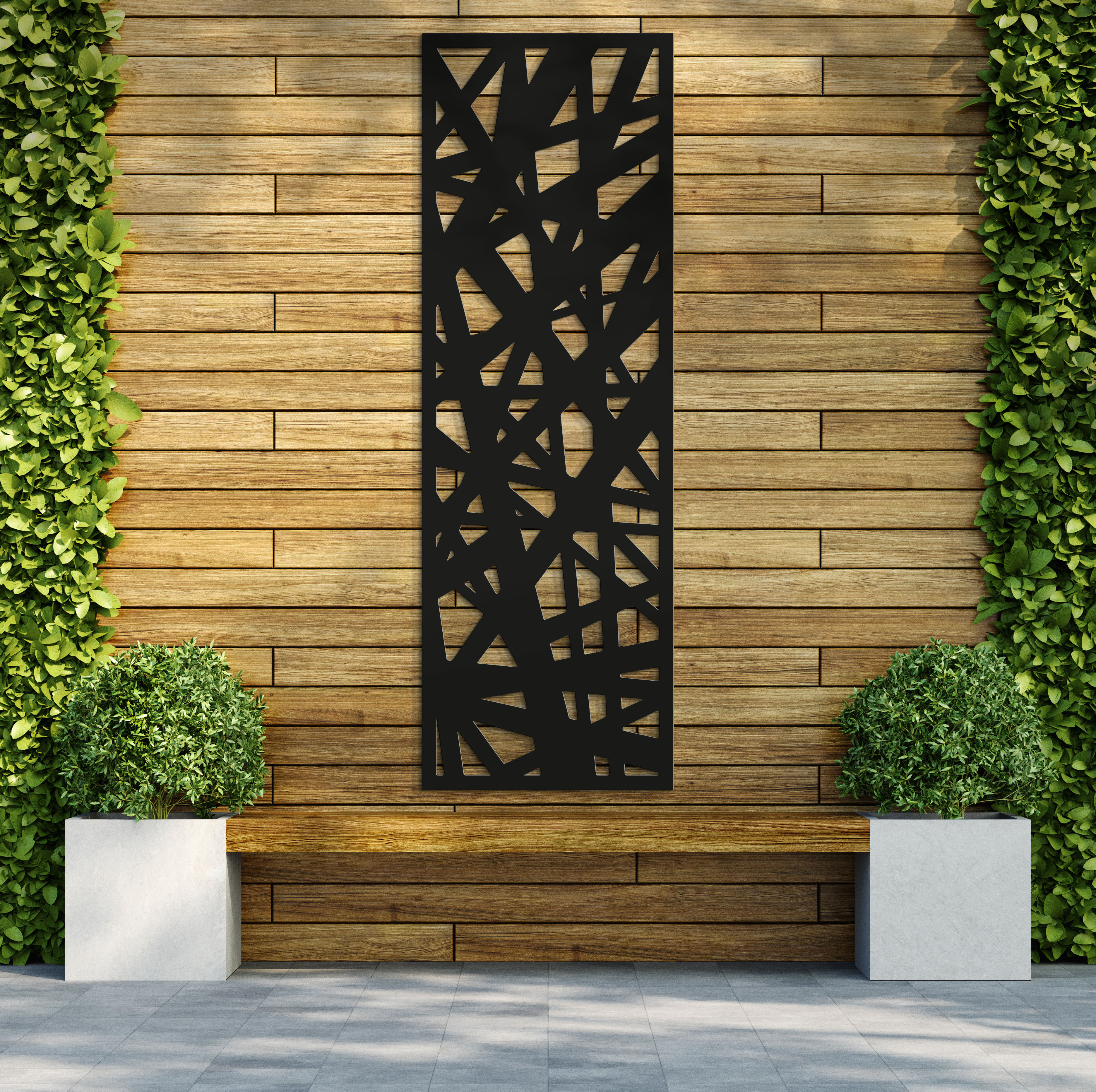 Image of Aztec Anthracite Decorative Garden Screen - 1800 x 600mm