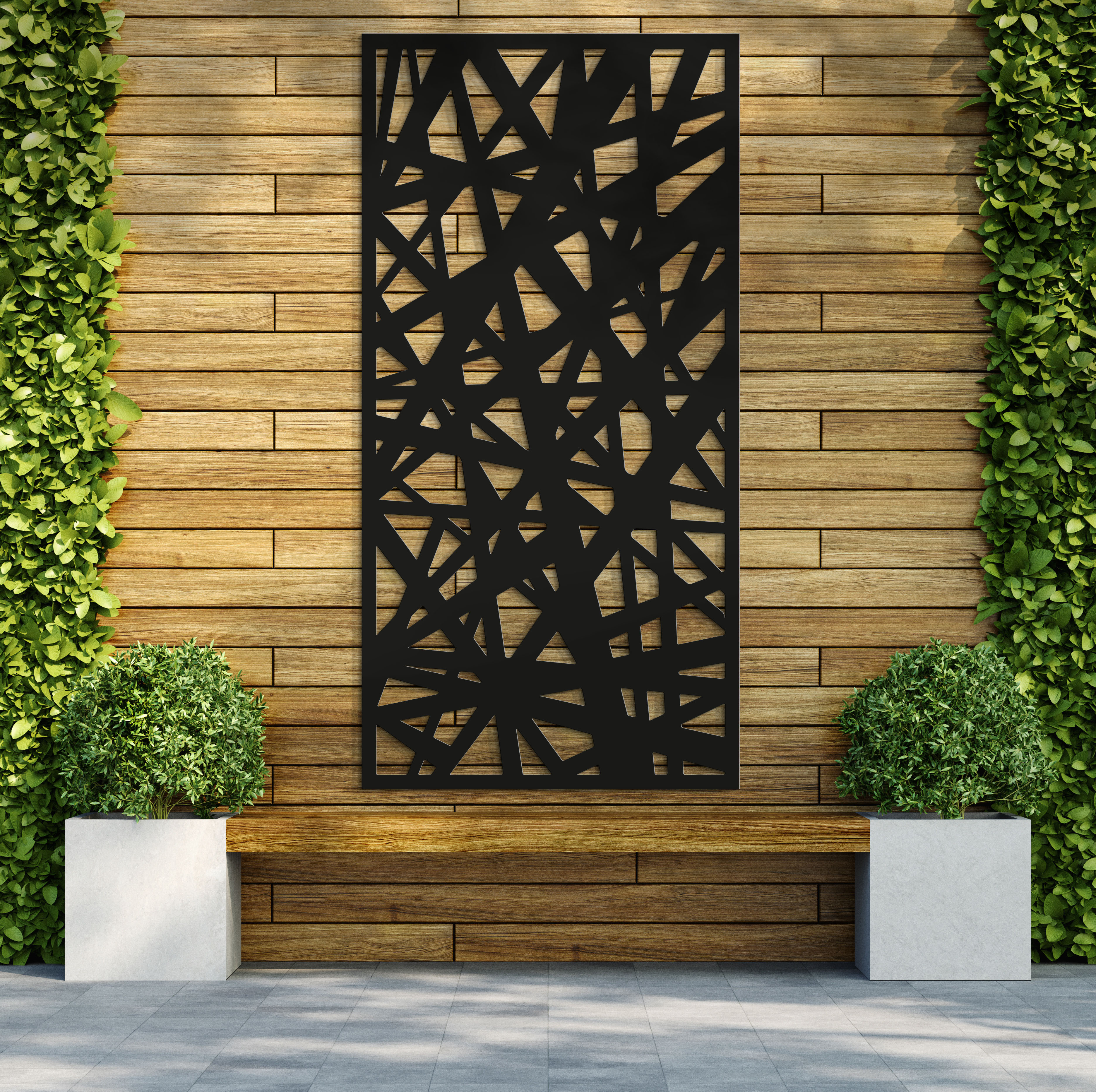 Image of Aztec Anthracite Decorative Garden Screen - 1800 x 900mm