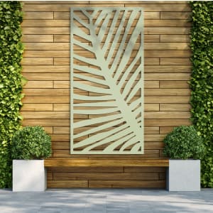 Fern Soft Sage Decorative Garden Screen - 1800 x 900mm
