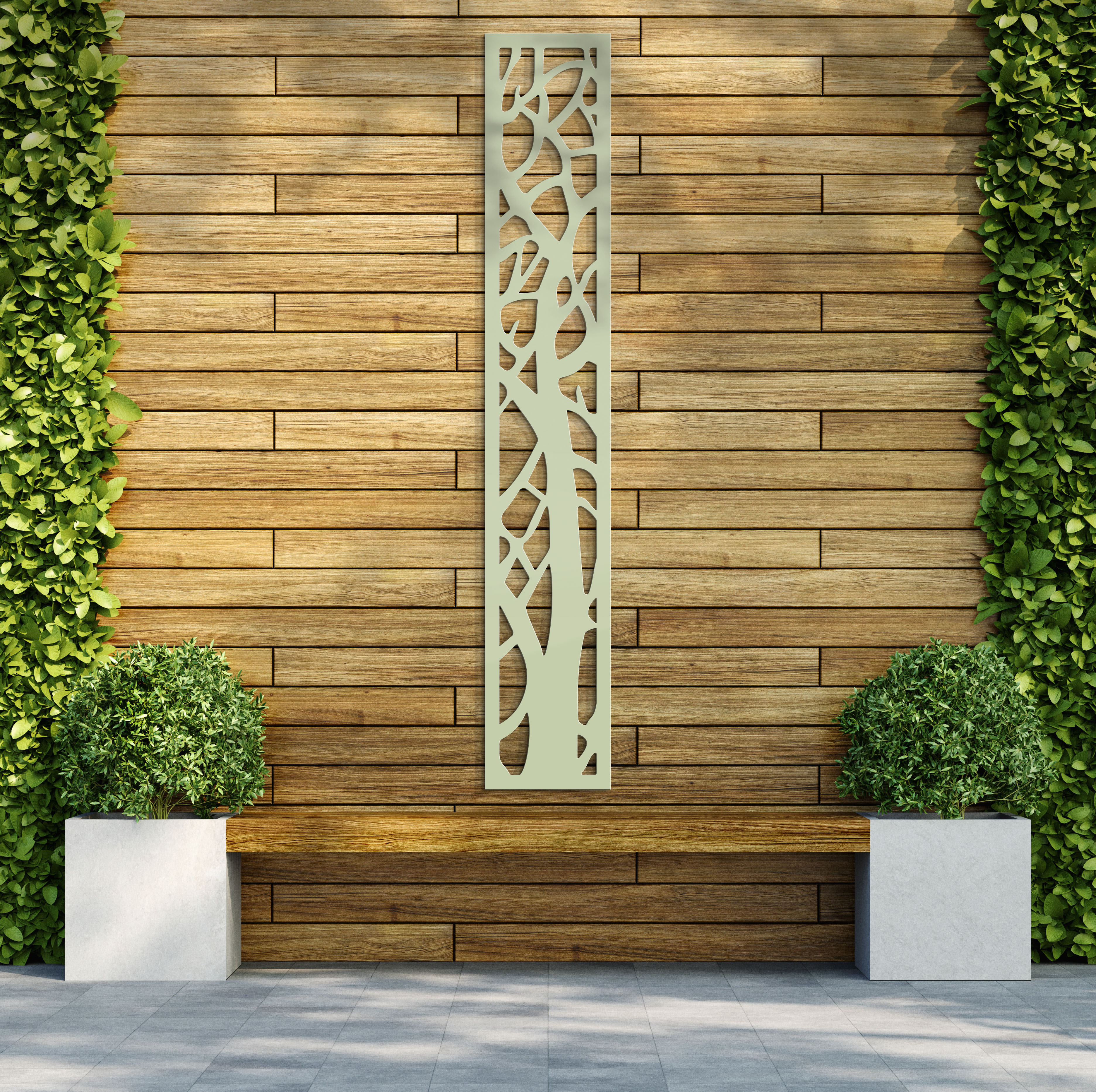 Autumn Soft Sage Decorative Garden Screen - 1800 x 300mm