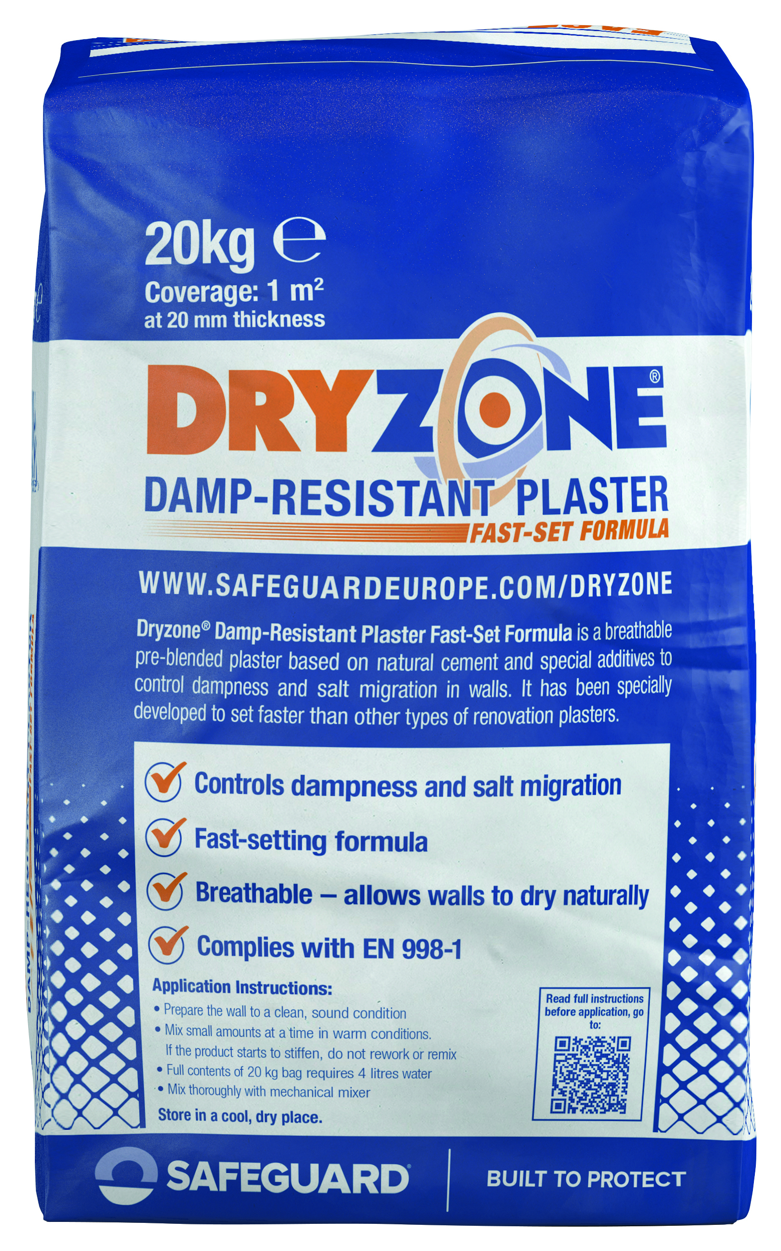 Dryzone Fast Set Renovation Plaster - 20kg