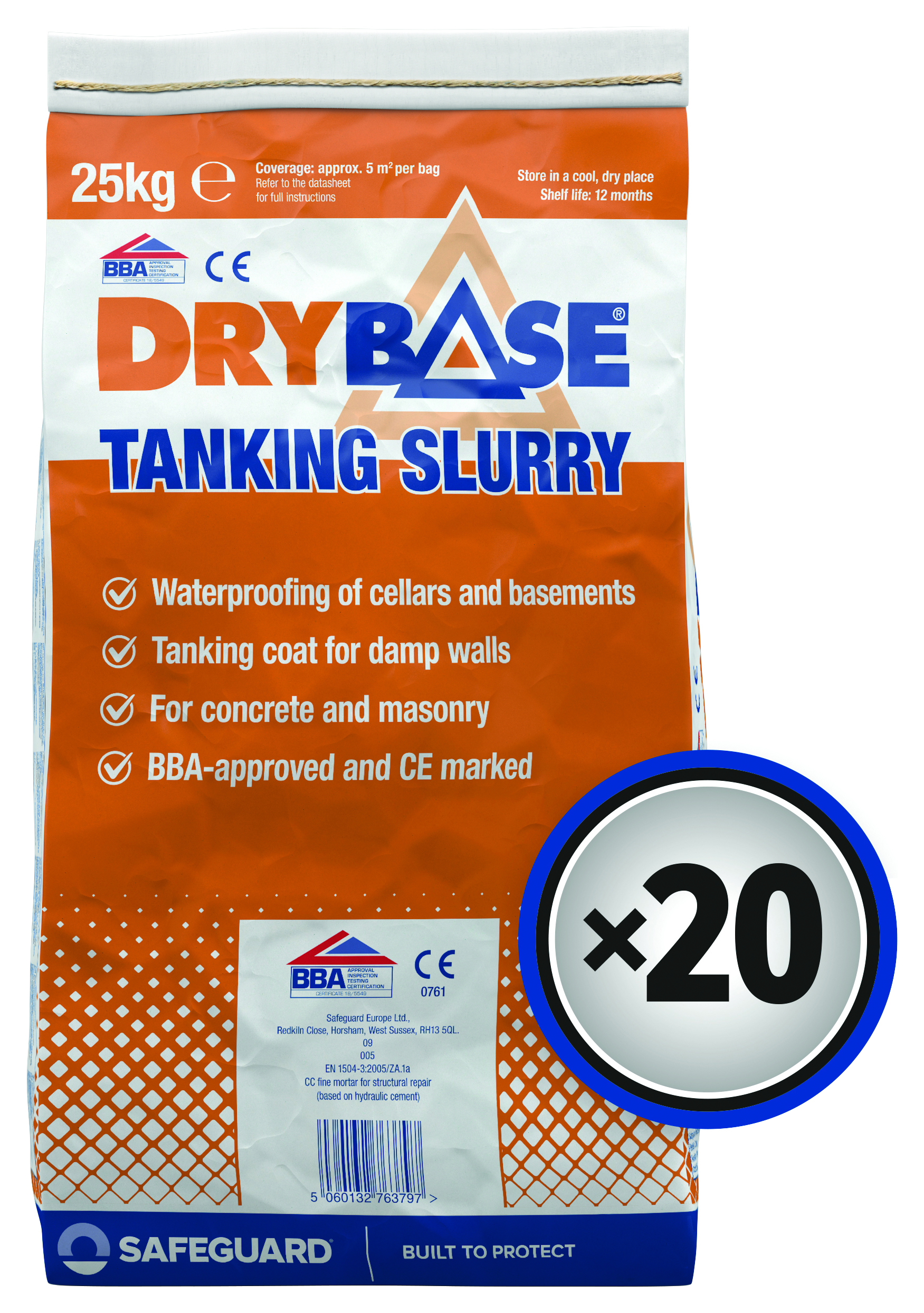 Image of Drybase BBA Tanking Slurry 25kg - 20 Bags