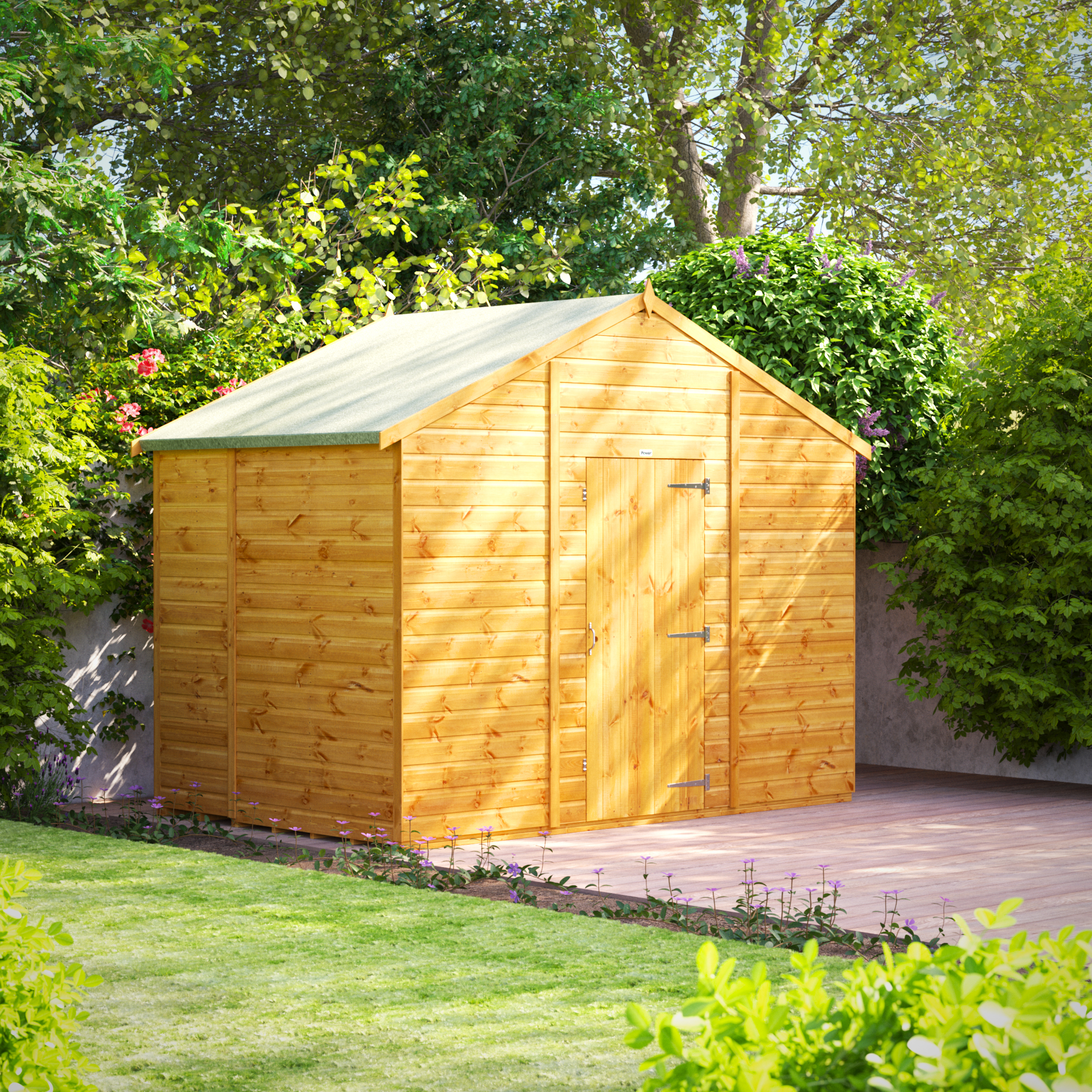 Power Sheds Apex Shiplap Dip Treated Windowless Shed - 6 x 10ft