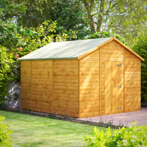 Power Sheds Apex Shiplap Dip Treated Windowless Shed - 10 x 10ft