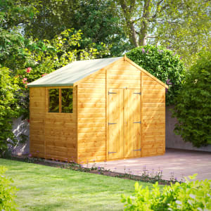 Power Sheds 6 x 10ft Double Door Apex Shiplap Dip Treated Shed