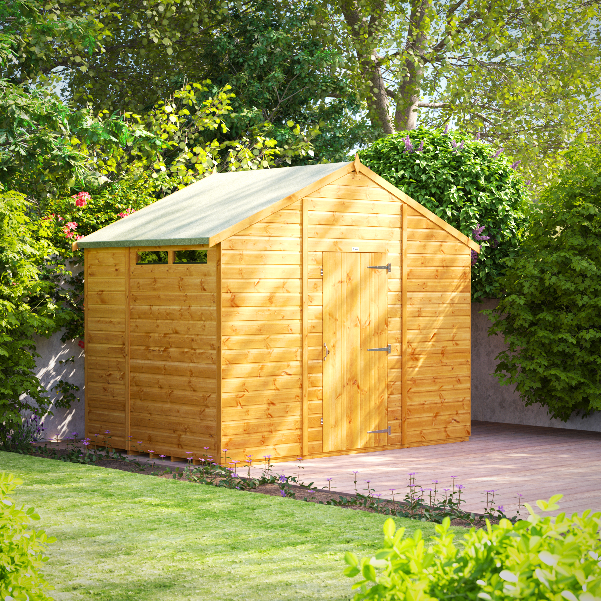 Powersheds Apex Shiplap Dip Treated Security Shed - 6 x 10ft