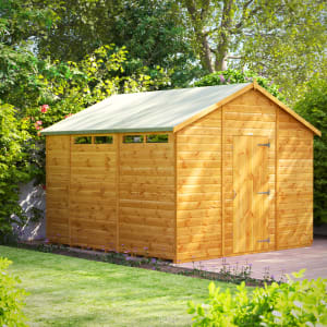 Power Sheds 10 x 10ft Apex Shiplap Dip Treated Security Shed