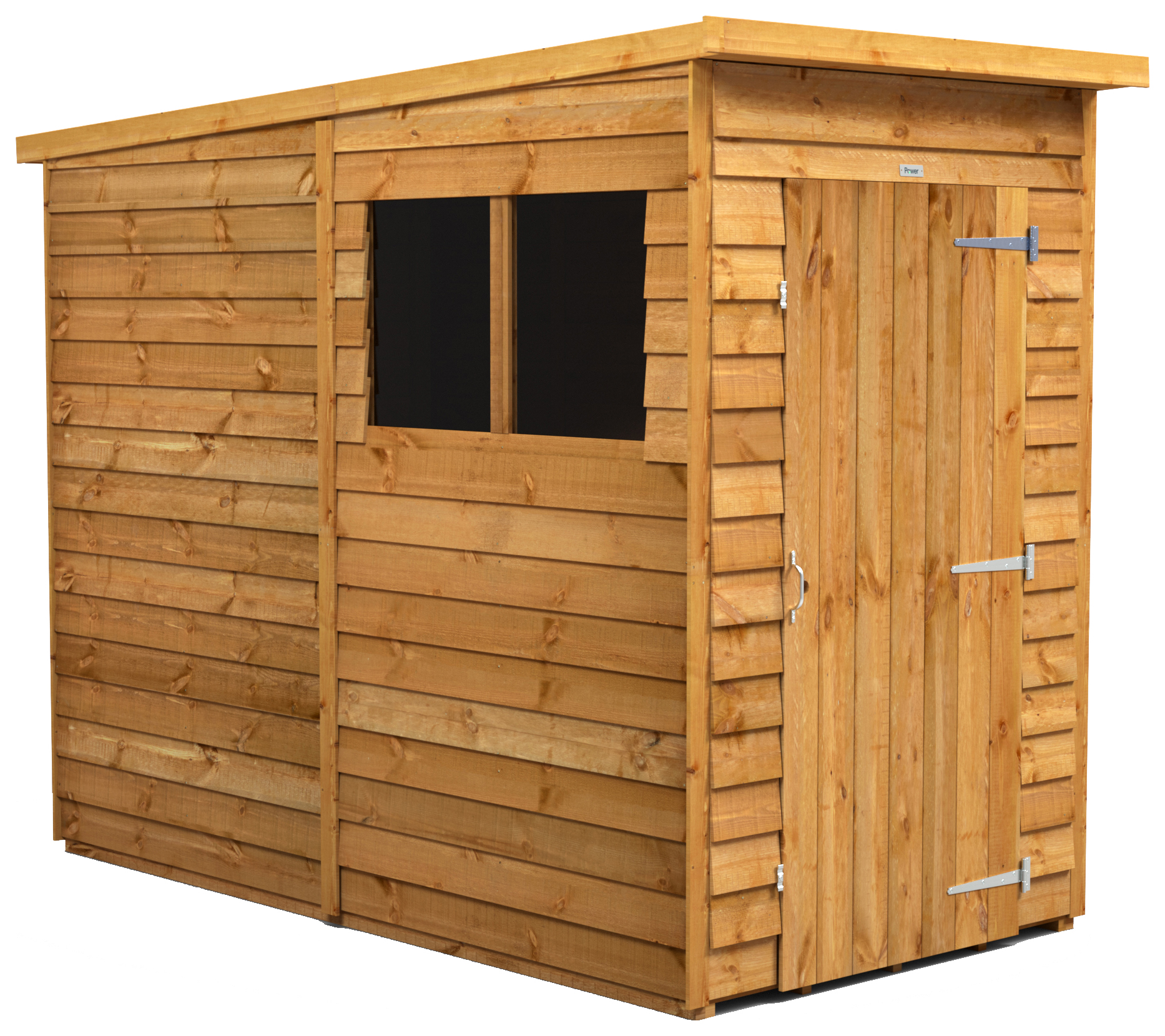 Power Sheds 4 x 8ft Pent Overlap Dip Treated Shed