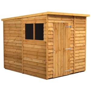 Power Sheds 6 x 8ft Pent Overlap Dip Treated Shed