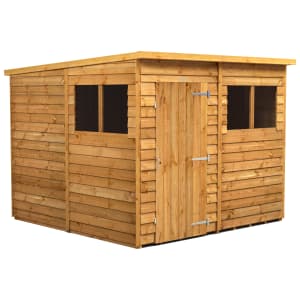 Power Sheds 8 x 8ft Pent Overlap Dip Treated Shed