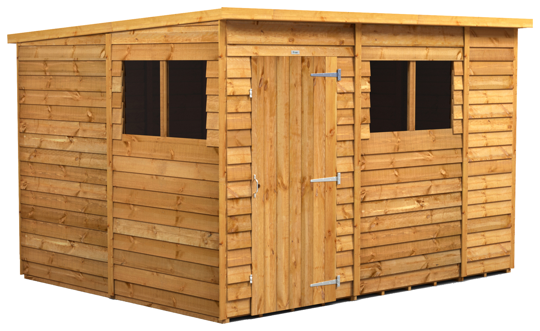 Powersheds Pent Overlap Dip Treated Shed - 10 x 8ft