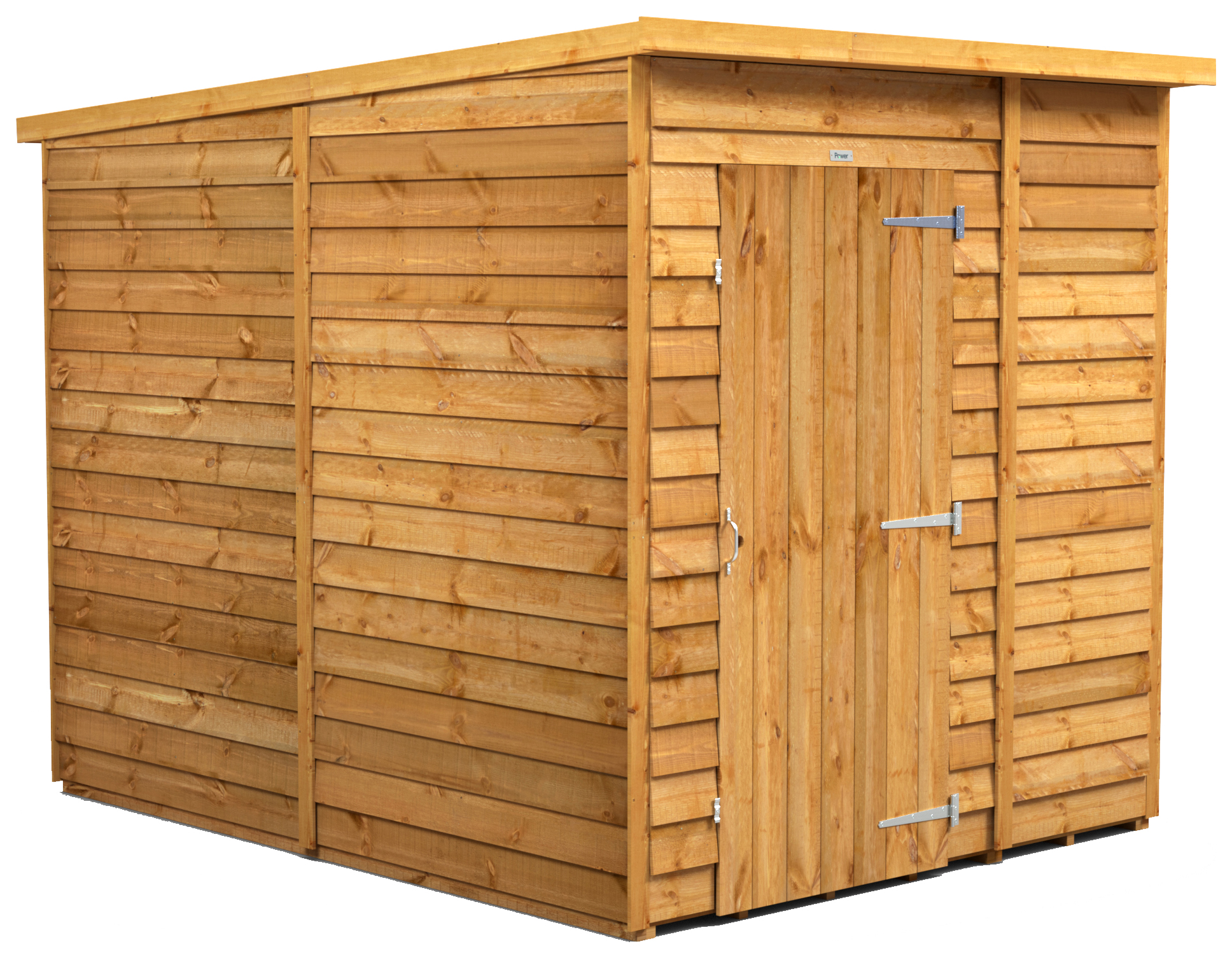 Powersheds Pent Overlap Dip Treated Windowless Shed - 6 x 8ft