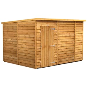 Power Sheds Pent Overlap Dip Treated Windowless Shed - 10 x 8ft
