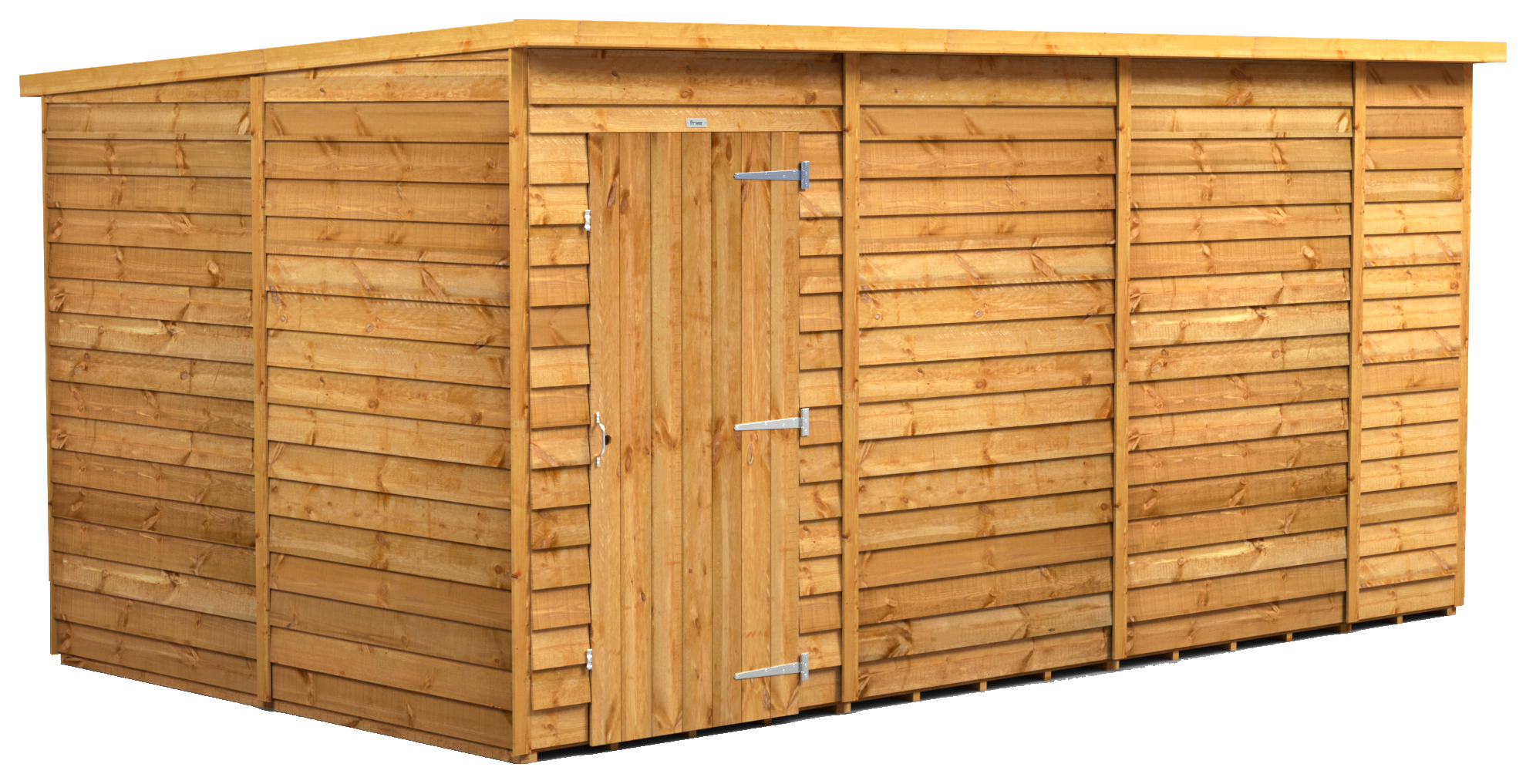 Power Sheds Pent Overlap Dip Treated Windowless Shed - 14 x 8ft